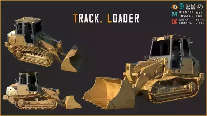 Track loader 3D model