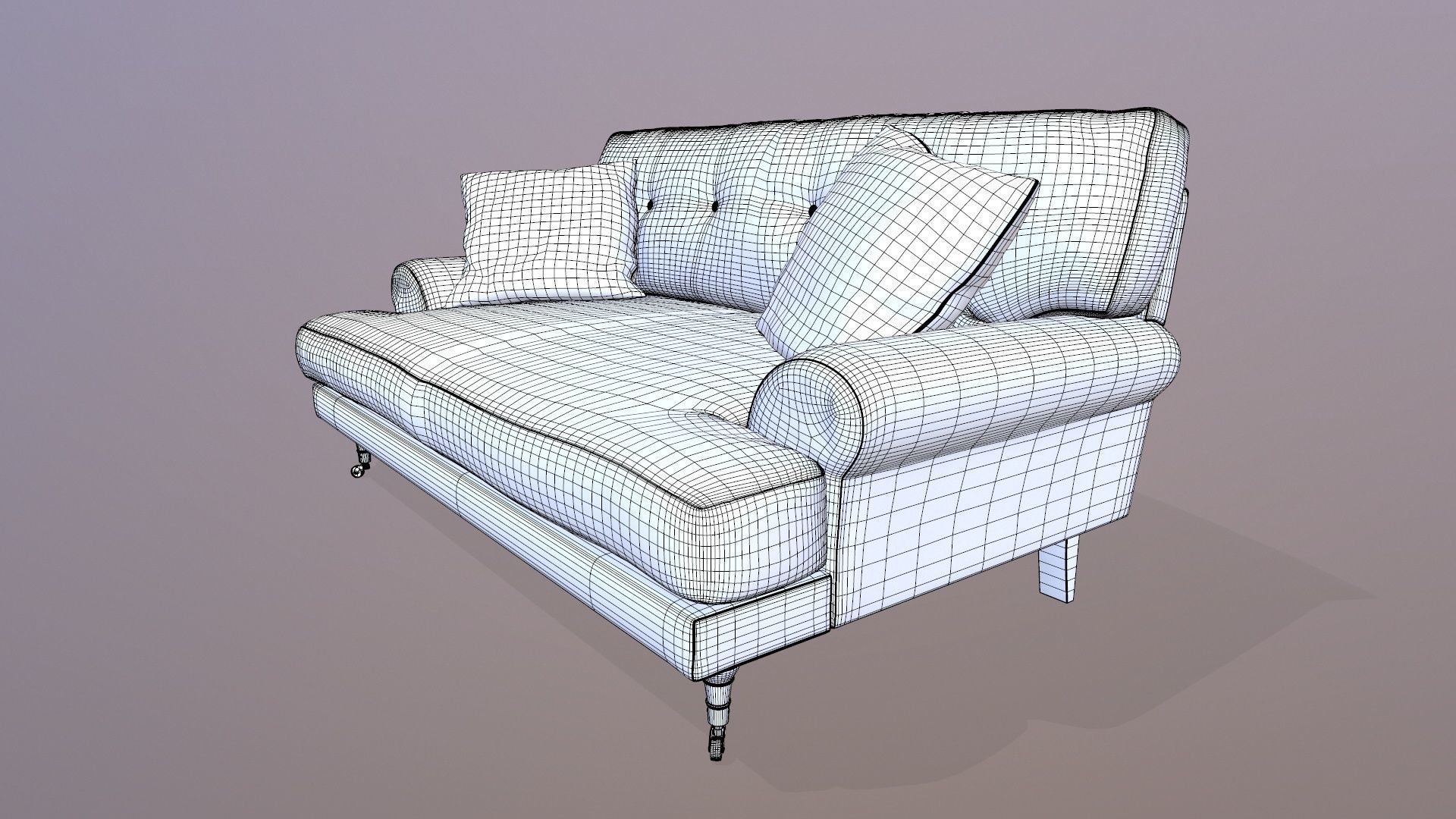 Sofa 3D Model Low-poly 3D model_17