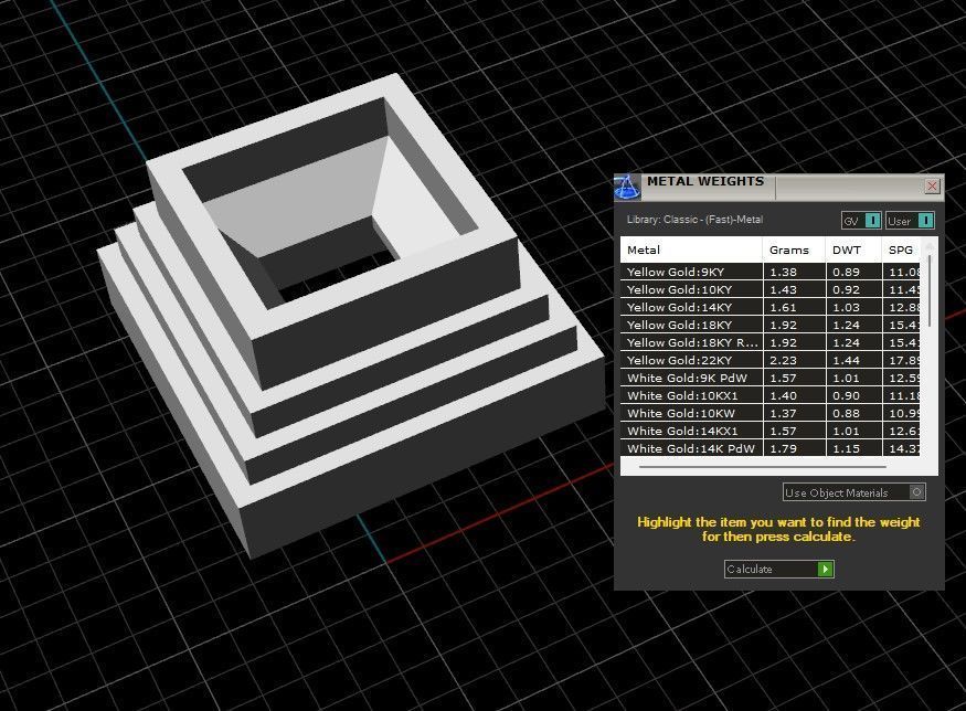 Two varians of ring with square gem 3D print model_9