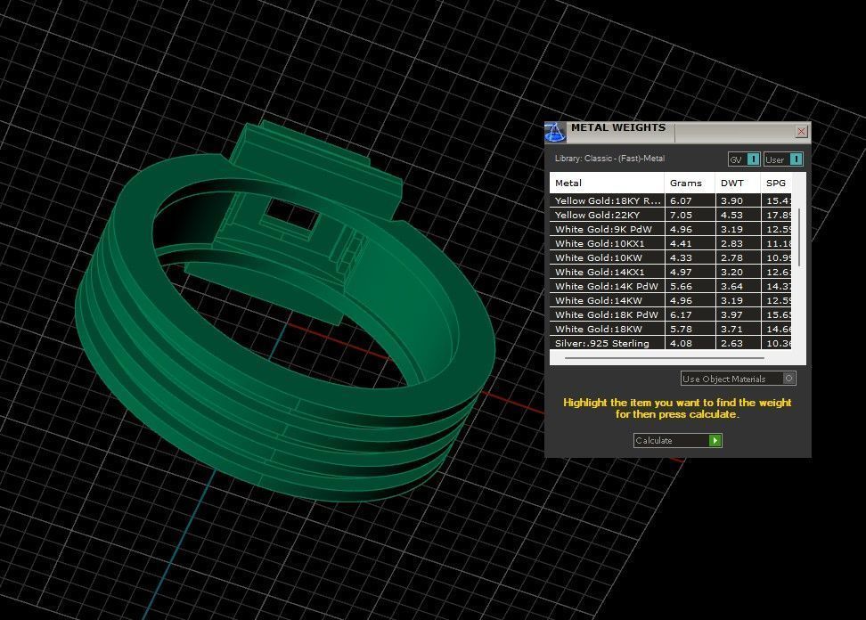 Two varians of ring with square gem 3D print model_15