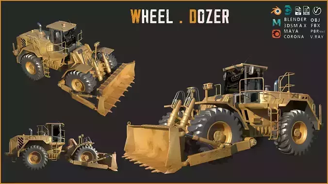 Wheel Dozer  3D model