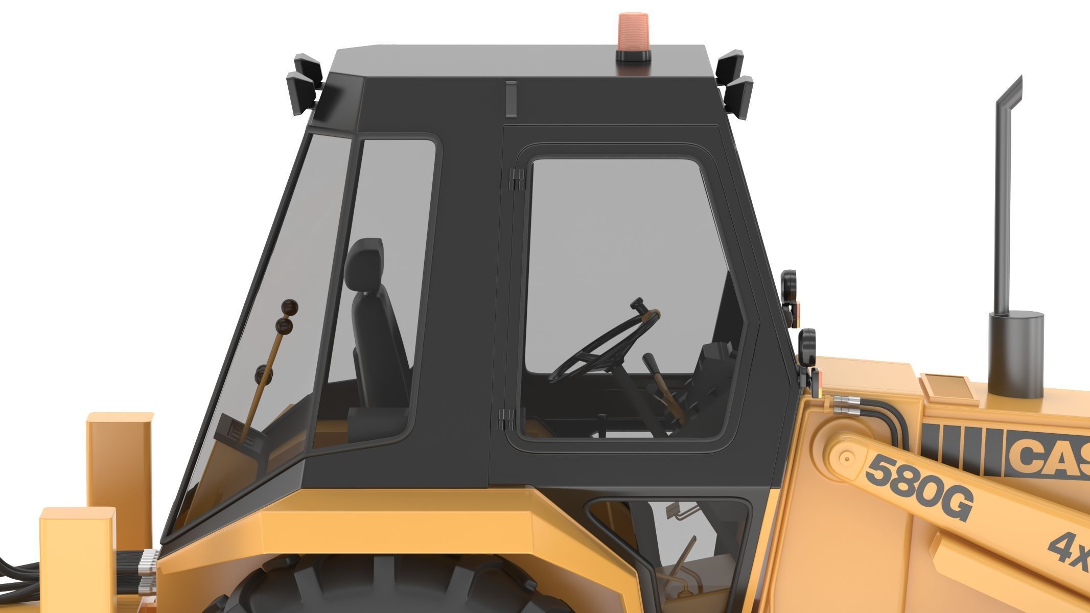 Case 580 G 4X4 Backhoe Loader 3D model_11