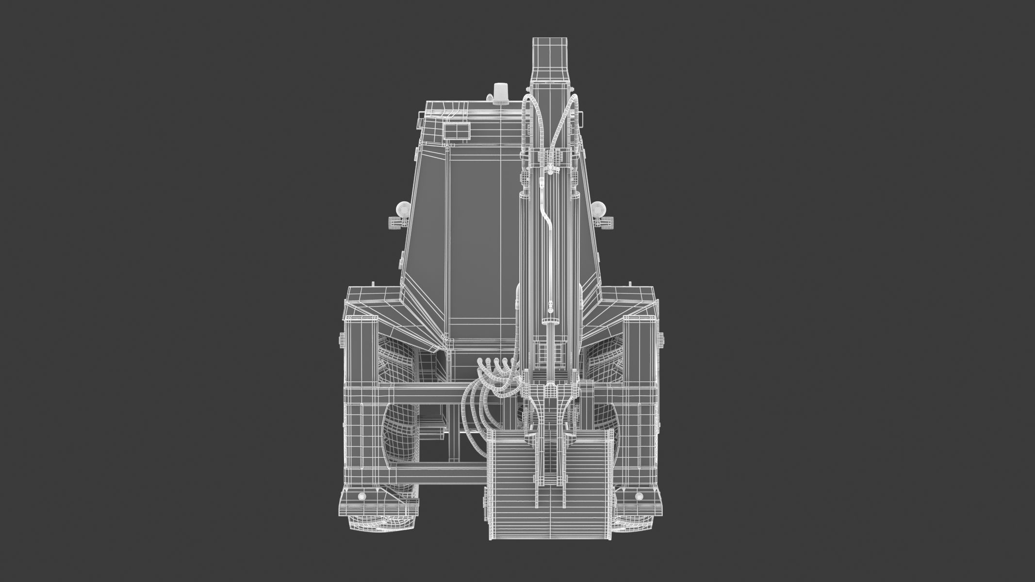 Case 580 G 4X4 Backhoe Loader 3D model_25