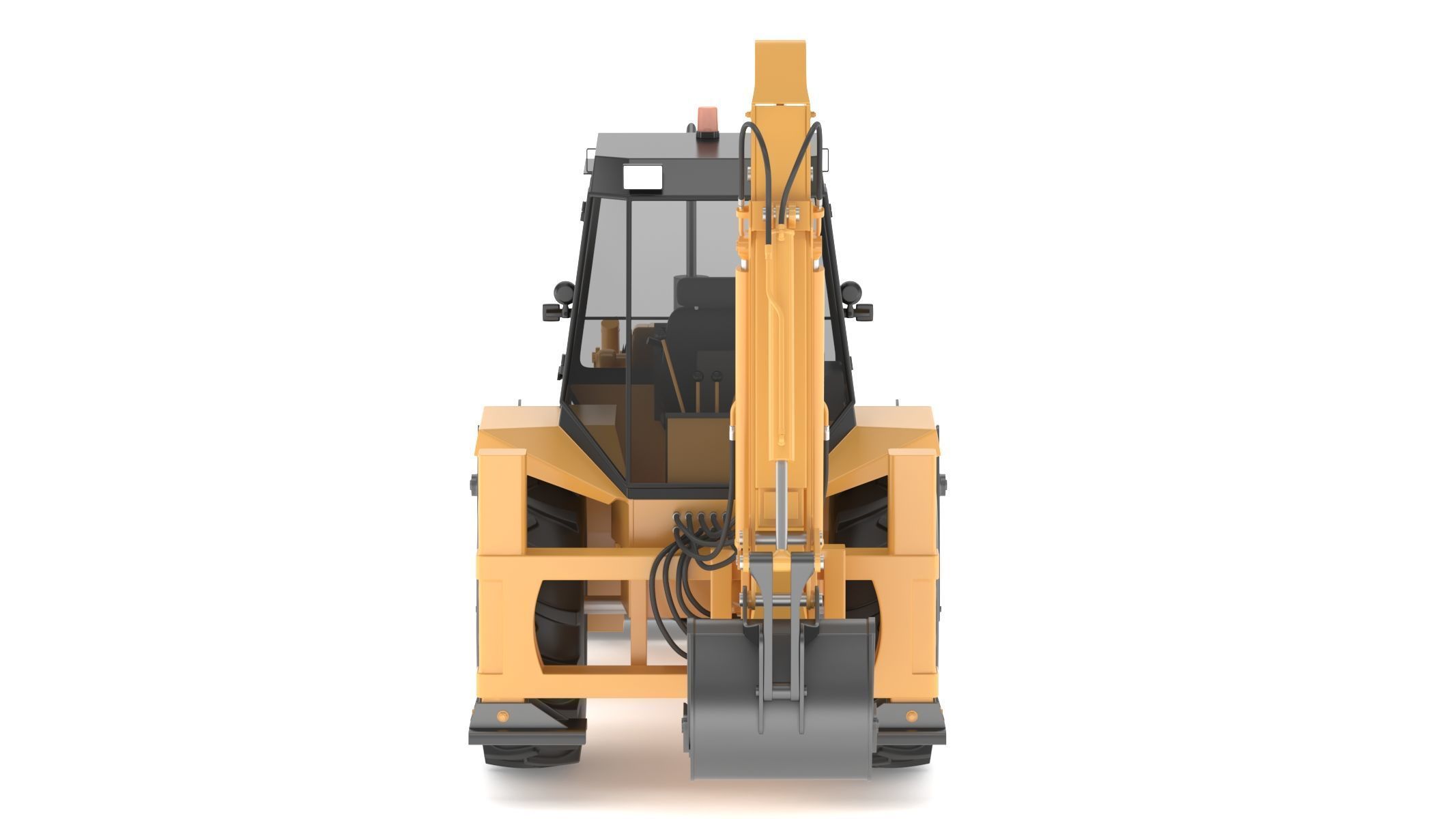 Case 580 G 4X4 Backhoe Loader 3D model_3