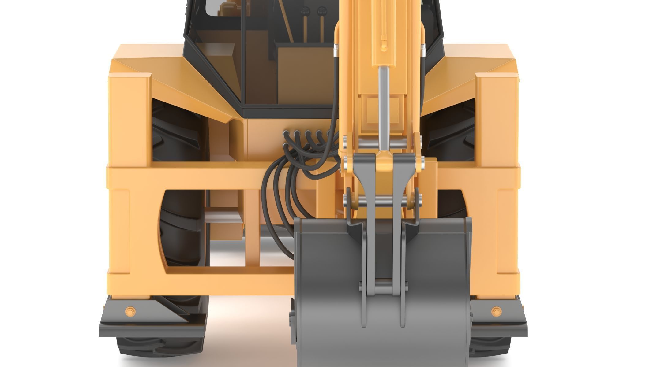 Case 580 G 4X4 Backhoe Loader 3D model_14