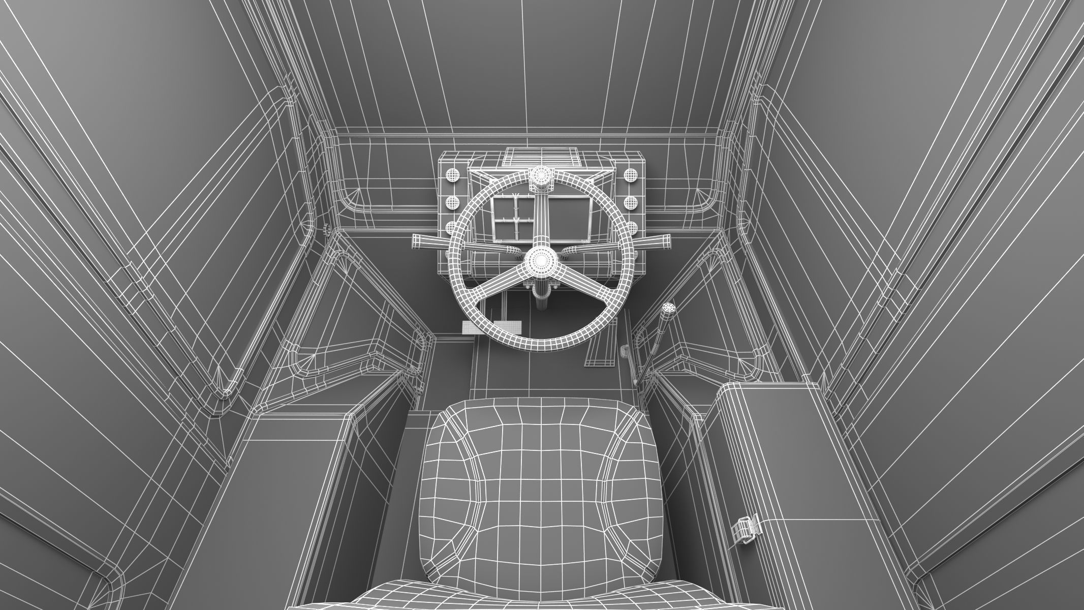 Case 580 G 4X4 Backhoe Loader 3D model_42