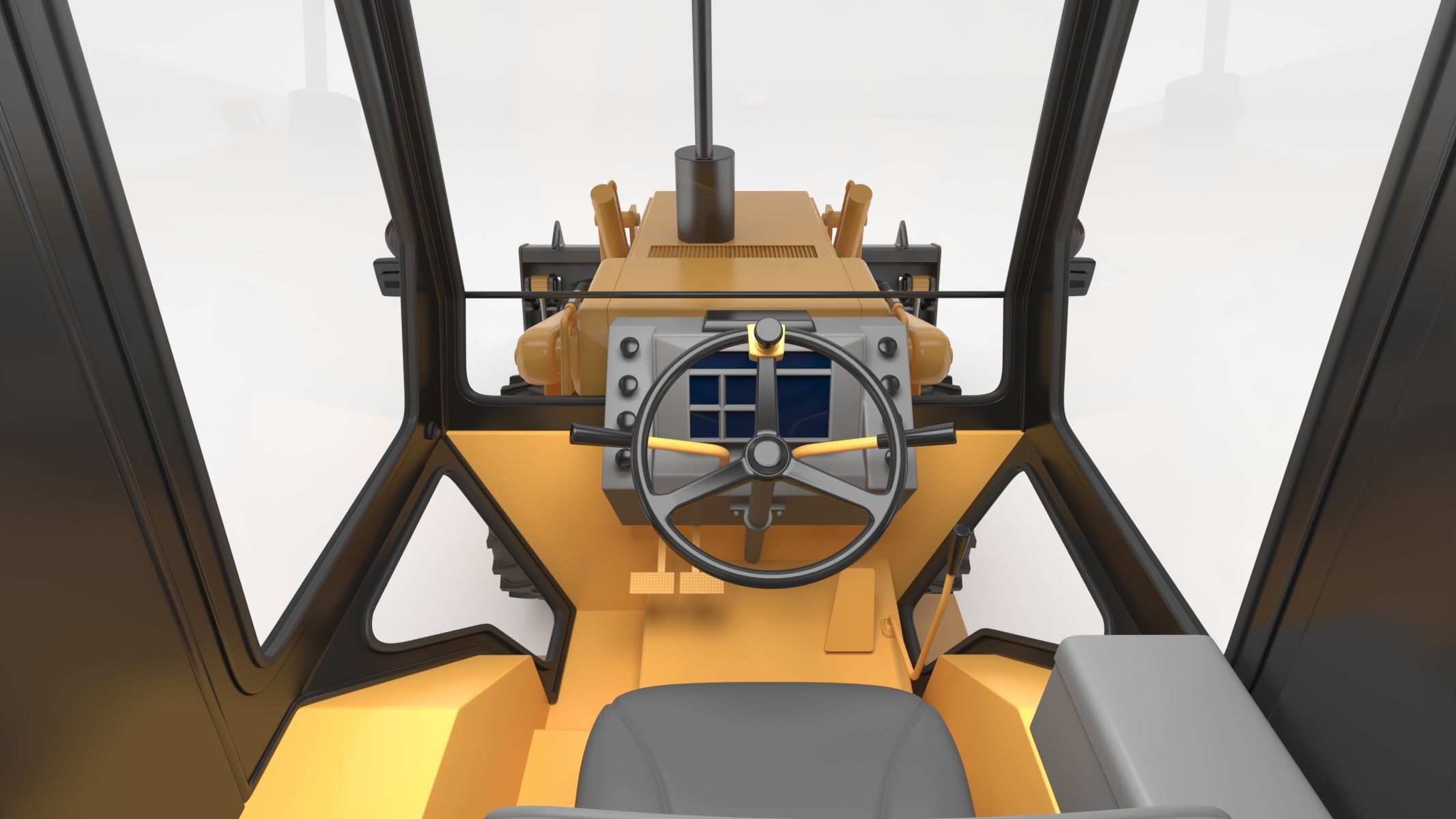 Case 580 G 4X4 Backhoe Loader 3D model_19