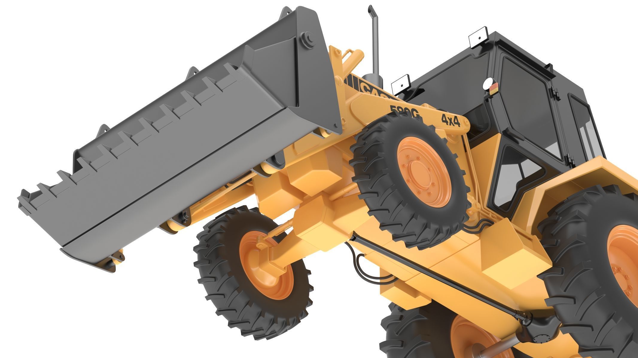 Case 580 G 4X4 Backhoe Loader 3D model_17