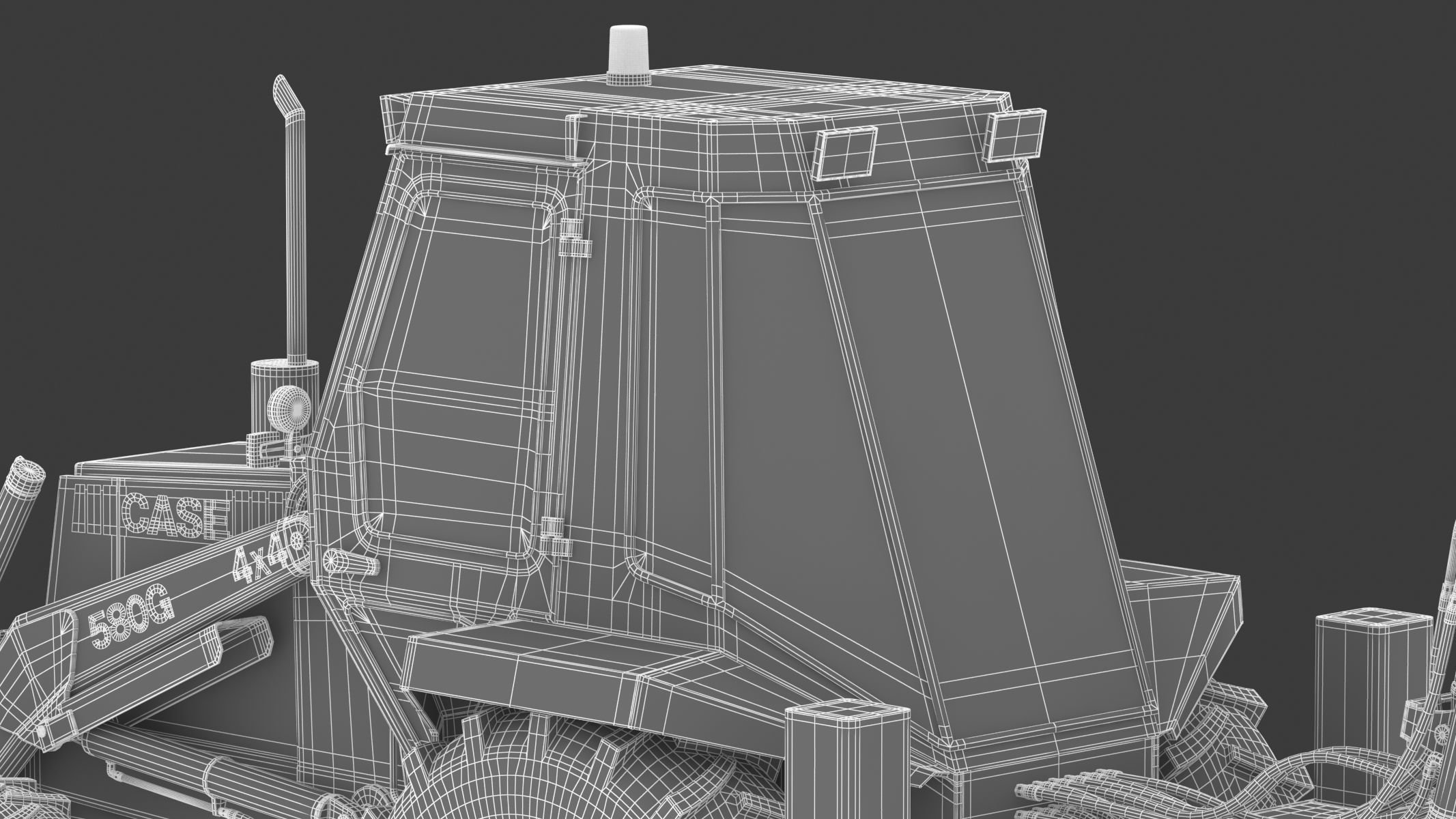 Case 580 G 4X4 Backhoe Loader 3D model_24