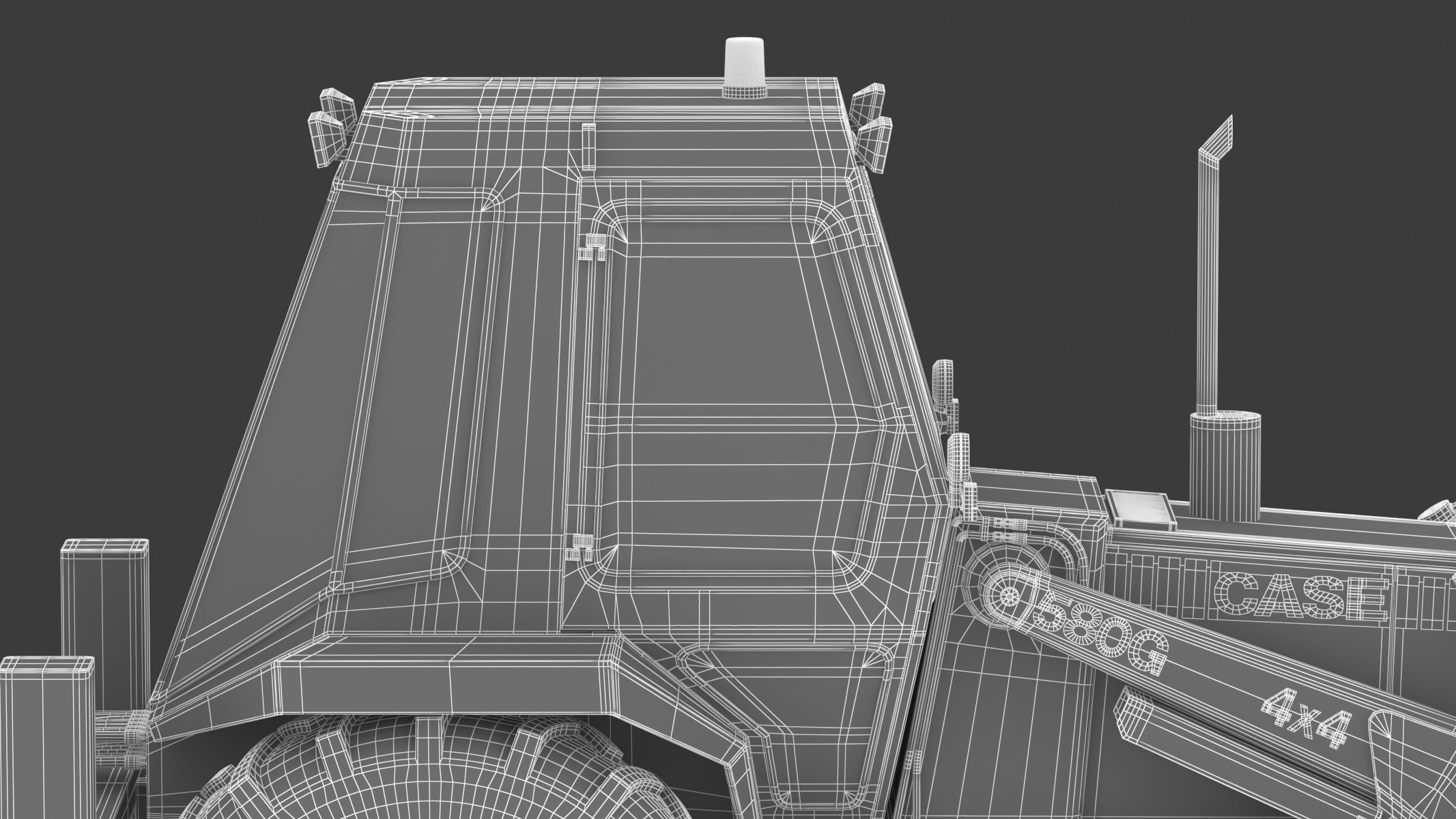 Case 580 G 4X4 Backhoe Loader 3D model_38