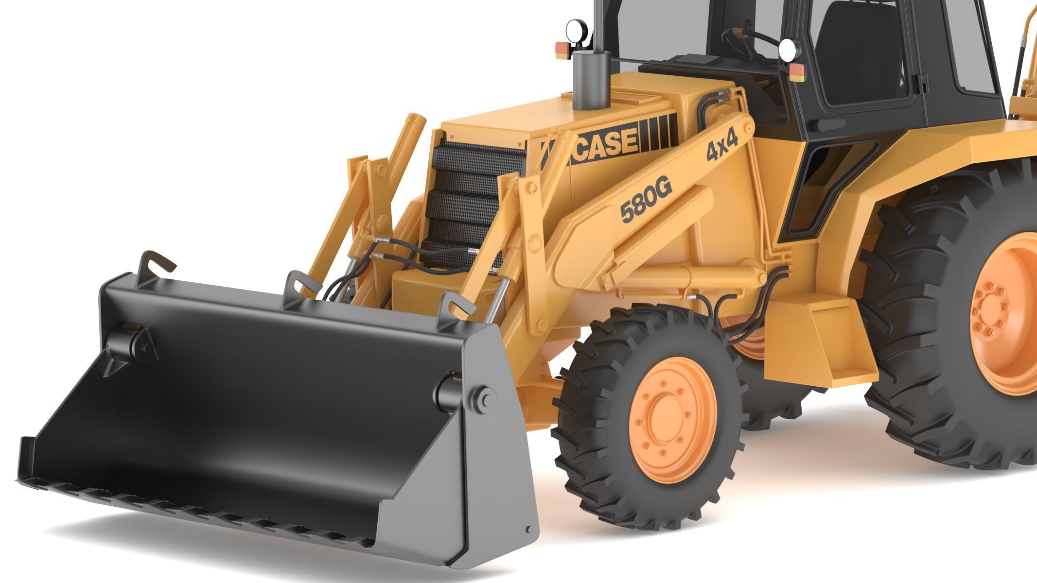 Case 580 G 4X4 Backhoe Loader 3D model_18