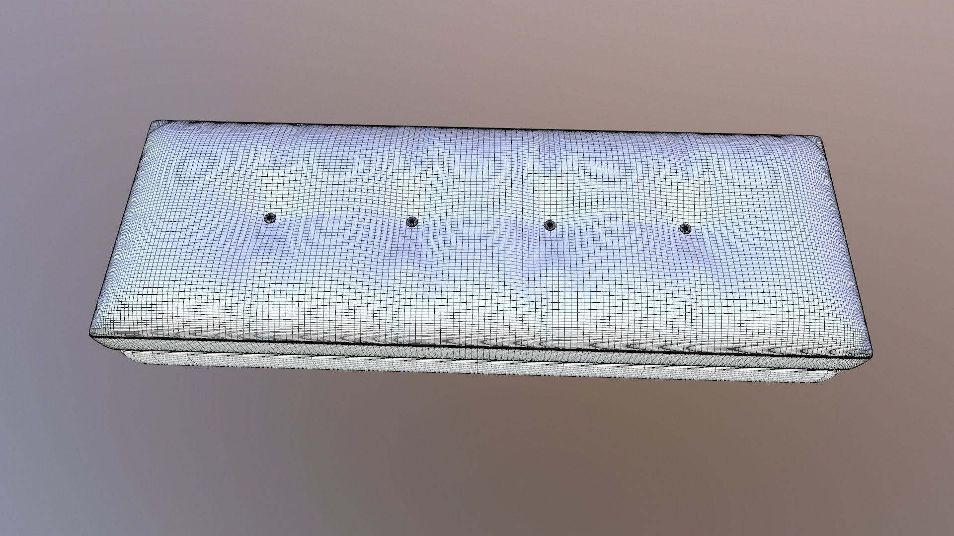 Bench Couch Low-poly 3D model_8