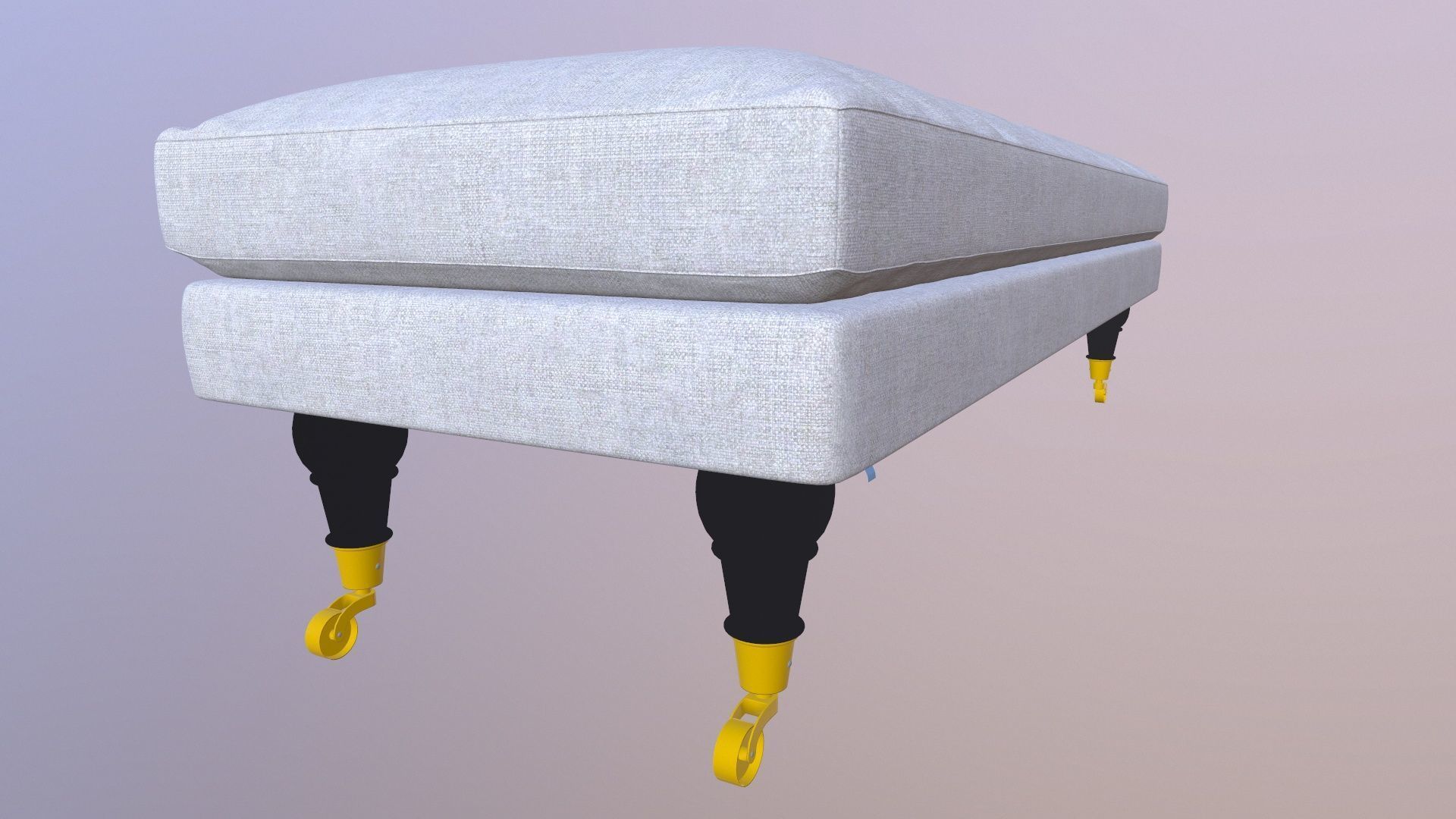 Bench Couch Low-poly 3D model_5