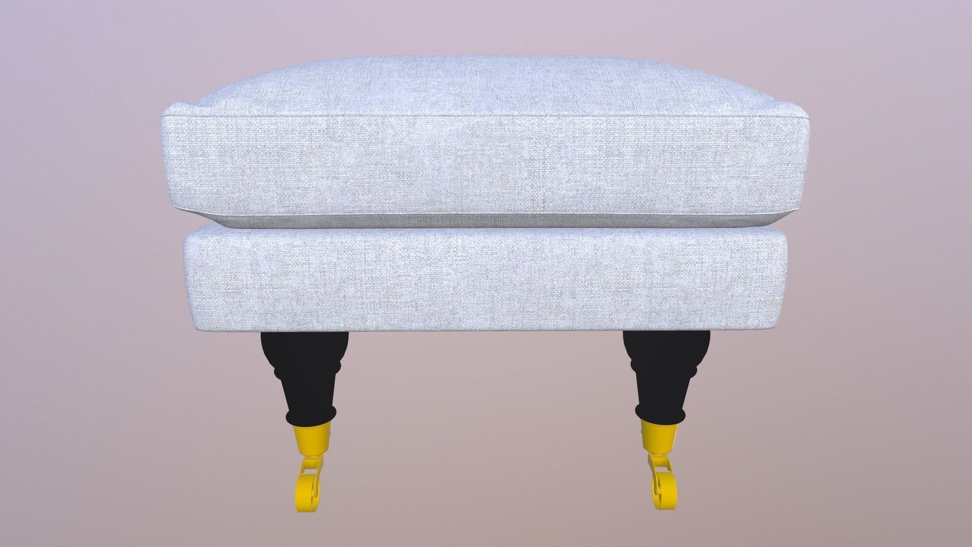 Bench Couch Low-poly 3D model_4