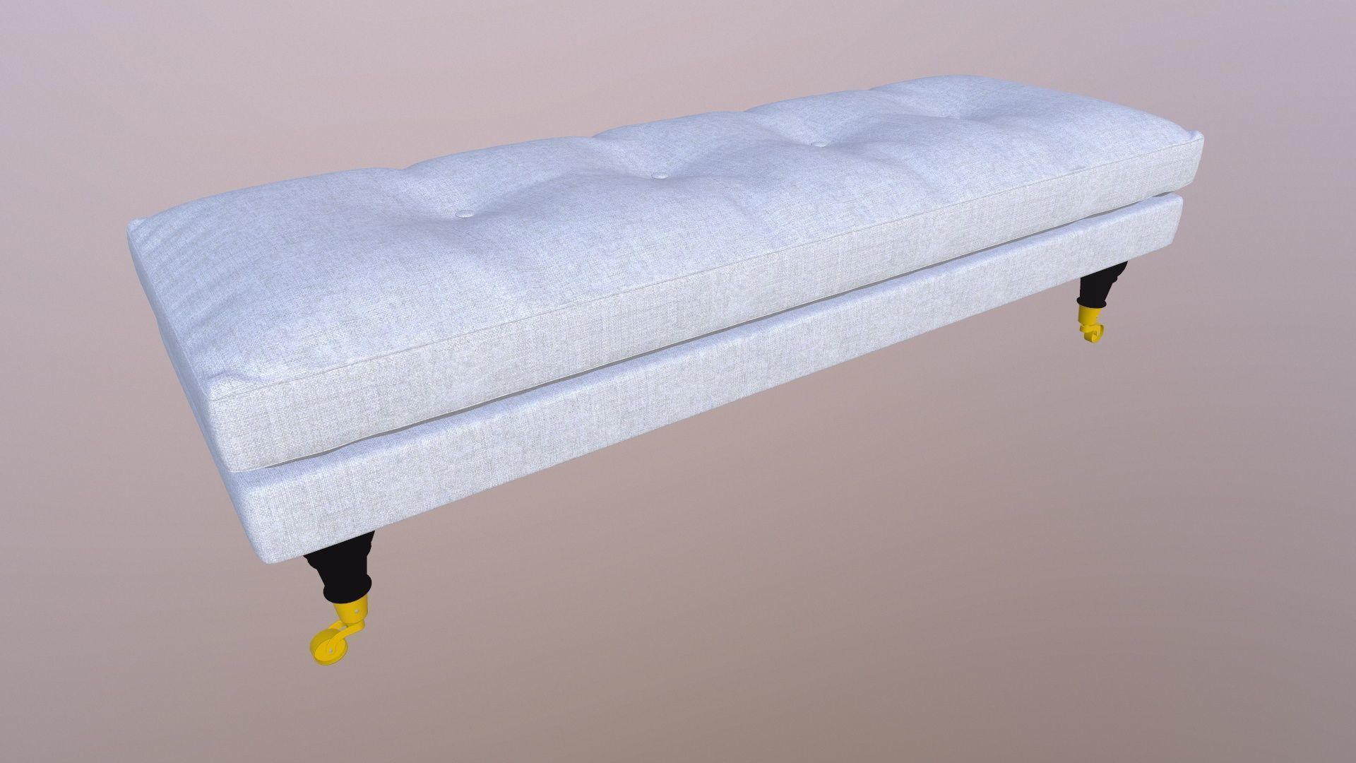 Bench Couch Low-poly 3D model_2