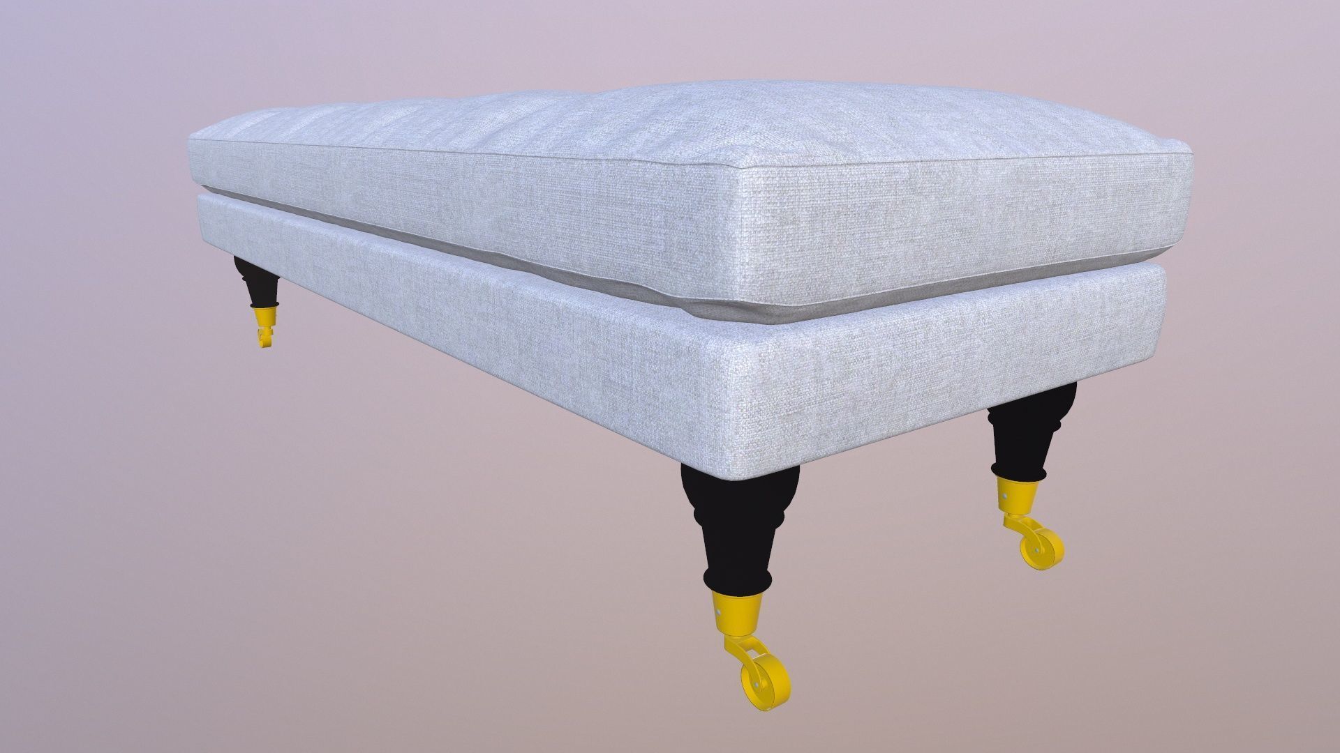 Bench Couch Low-poly 3D model_3