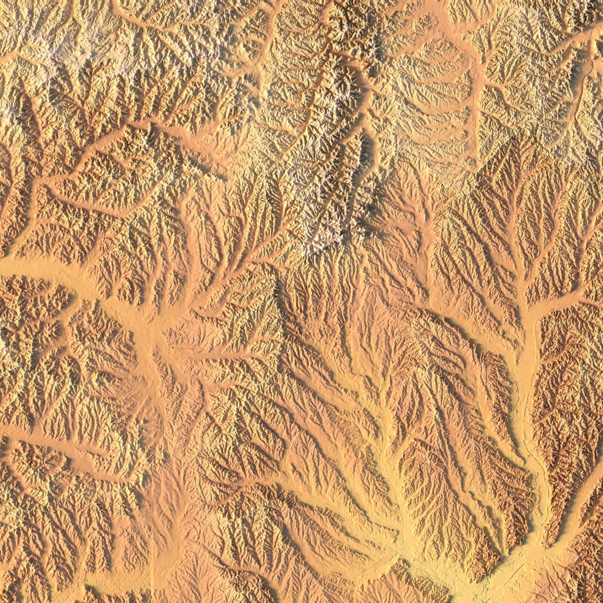 Mississippi Topographic Map STL Model 3D print model_2
