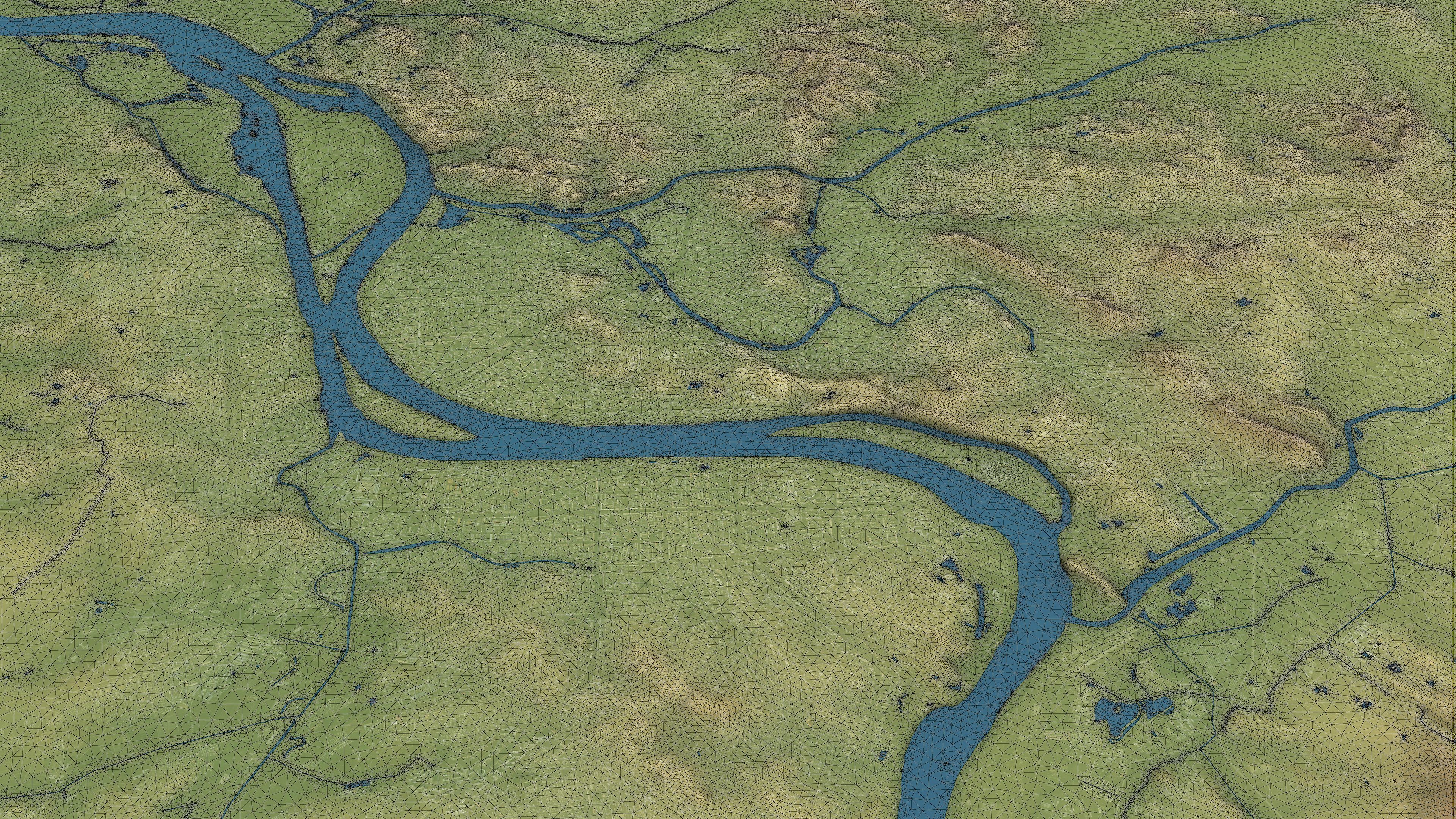 Pyongyang - Topography Terrain Low-poly 3D model_20