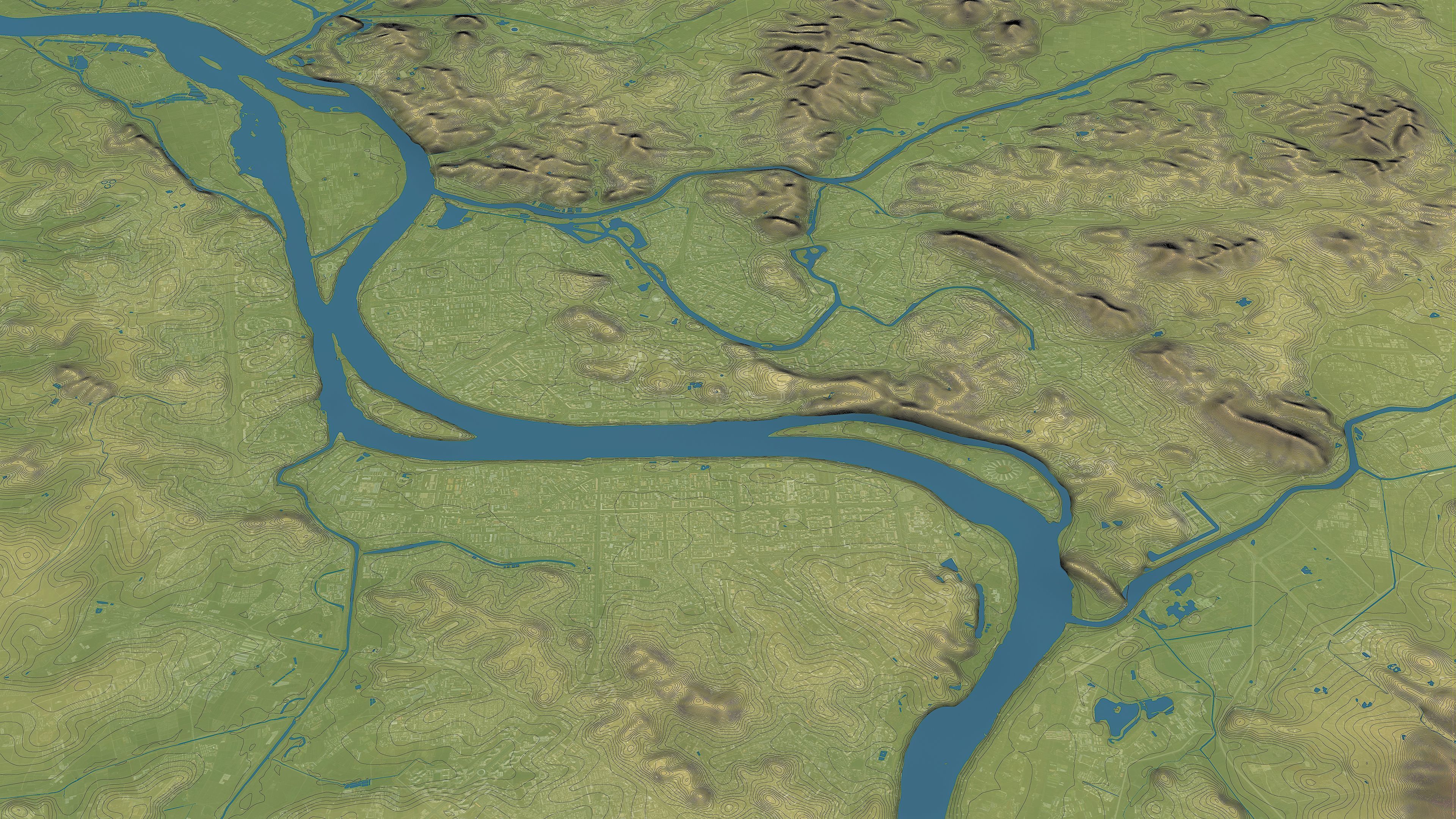 Pyongyang - Topography Terrain Low-poly 3D model_19