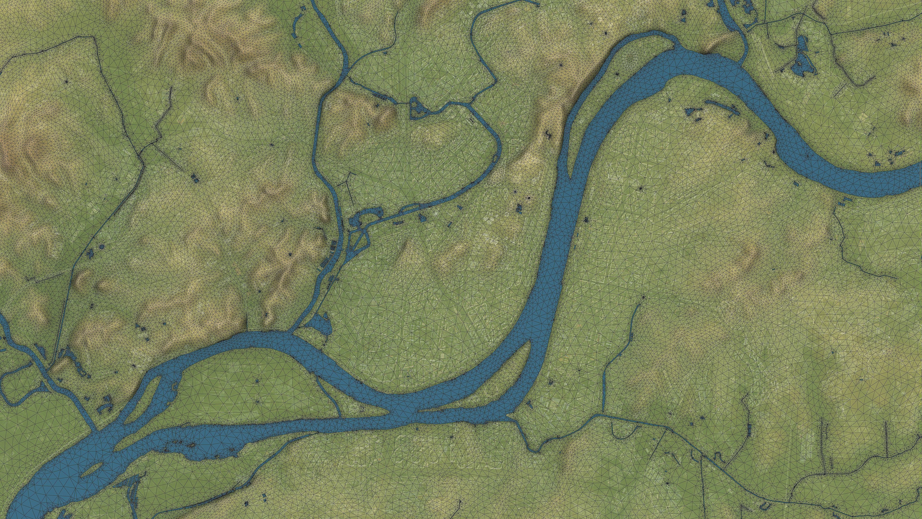 Pyongyang - Topography Terrain Low-poly 3D model_23