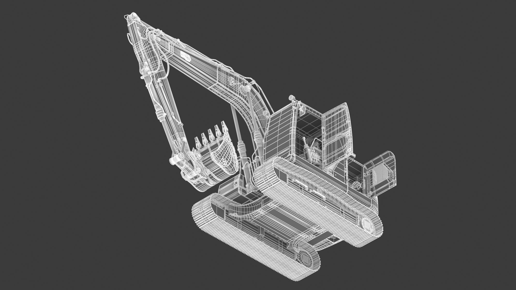 CAT 313GC Excavator 3D model_32