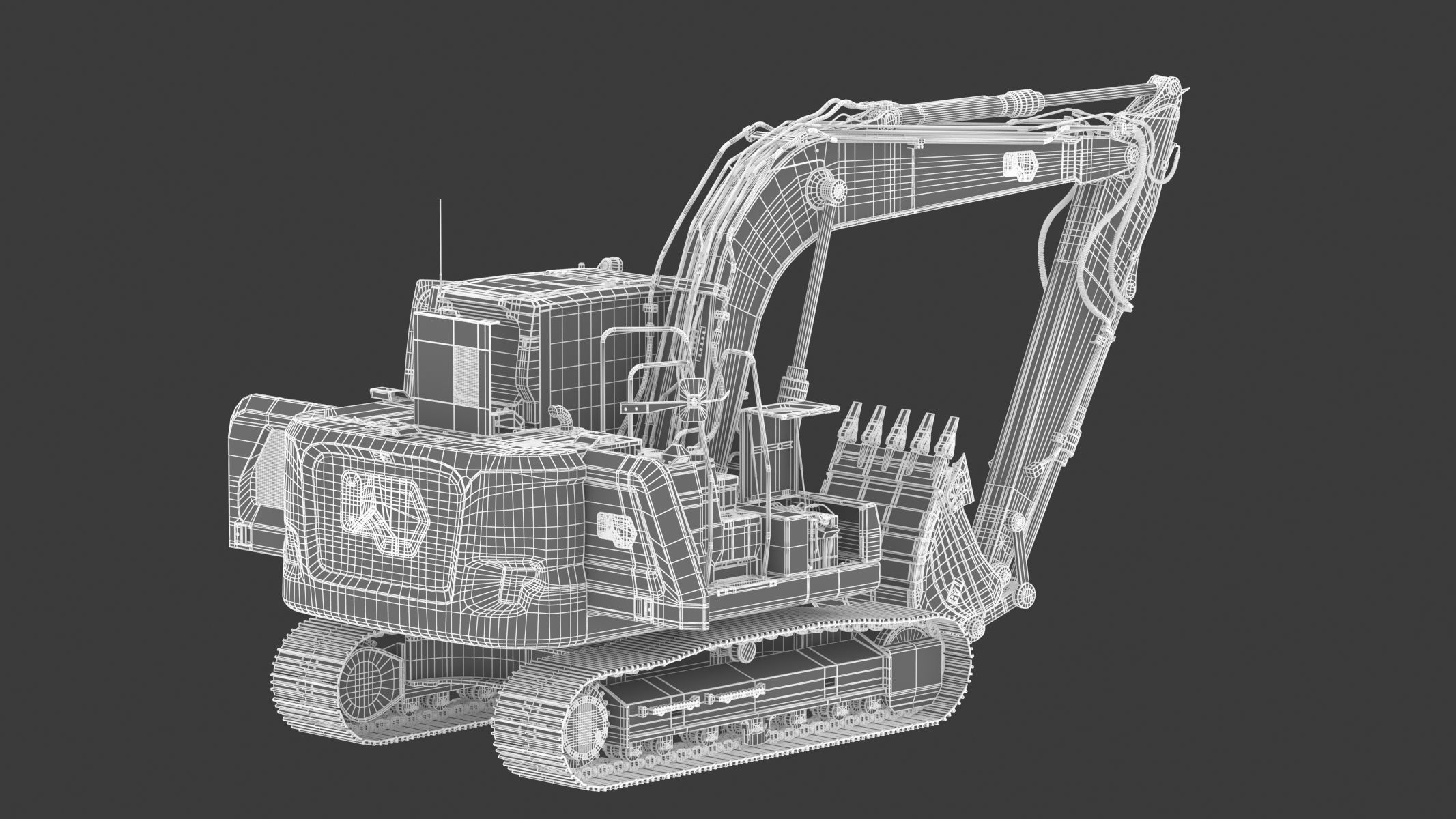 CAT 313GC Excavator 3D model_28