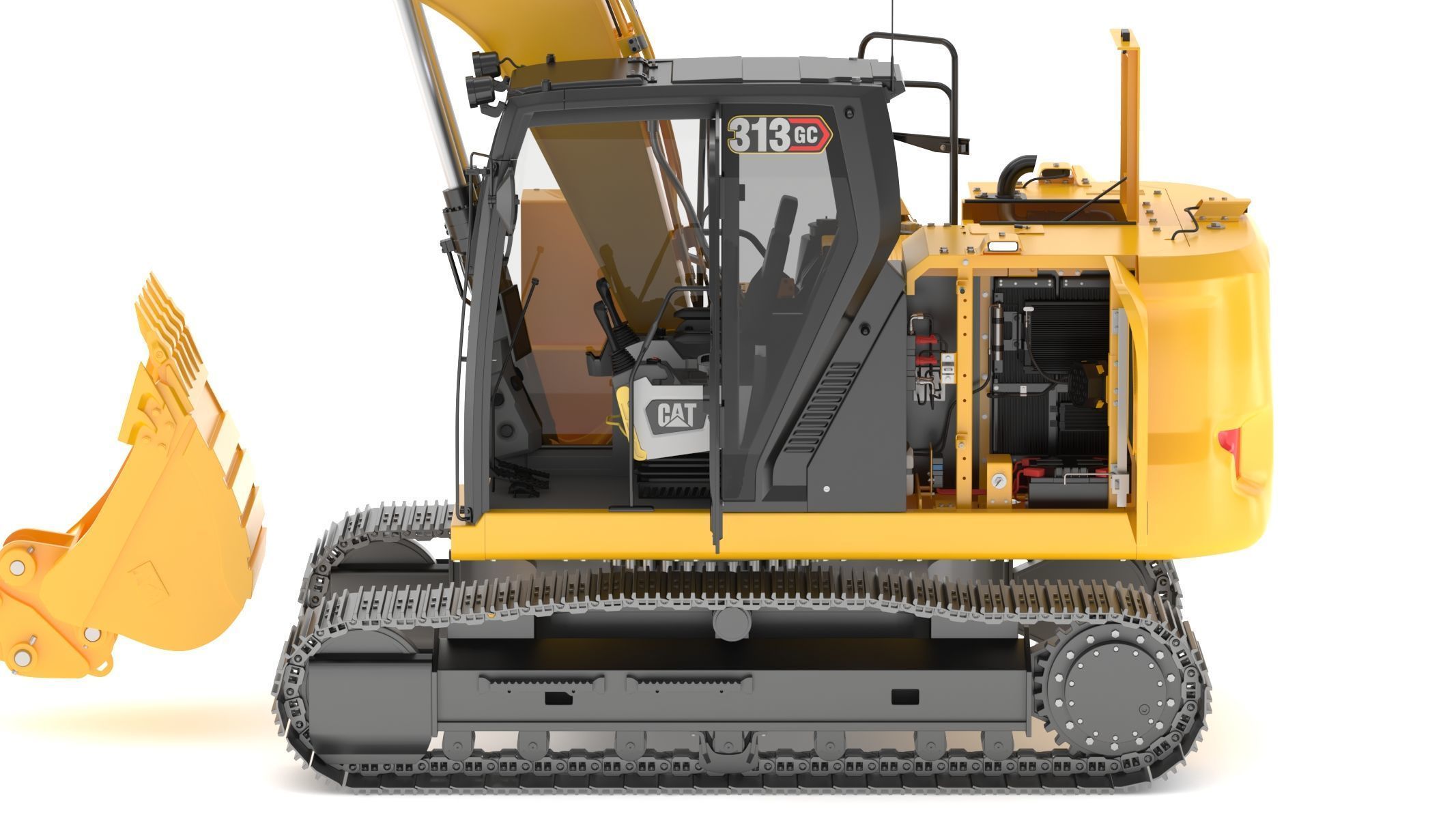 CAT 313GC Excavator 3D model_11