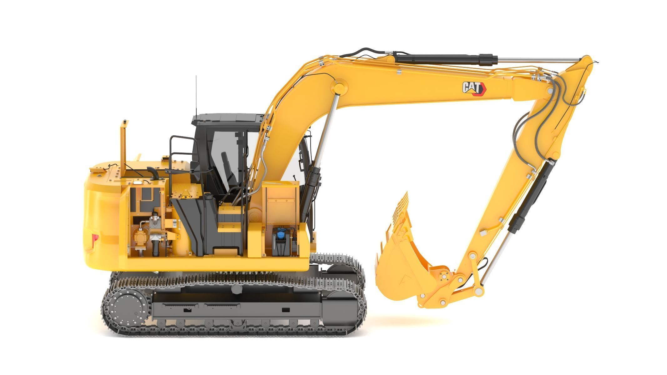 CAT 313GC Excavator 3D model_5