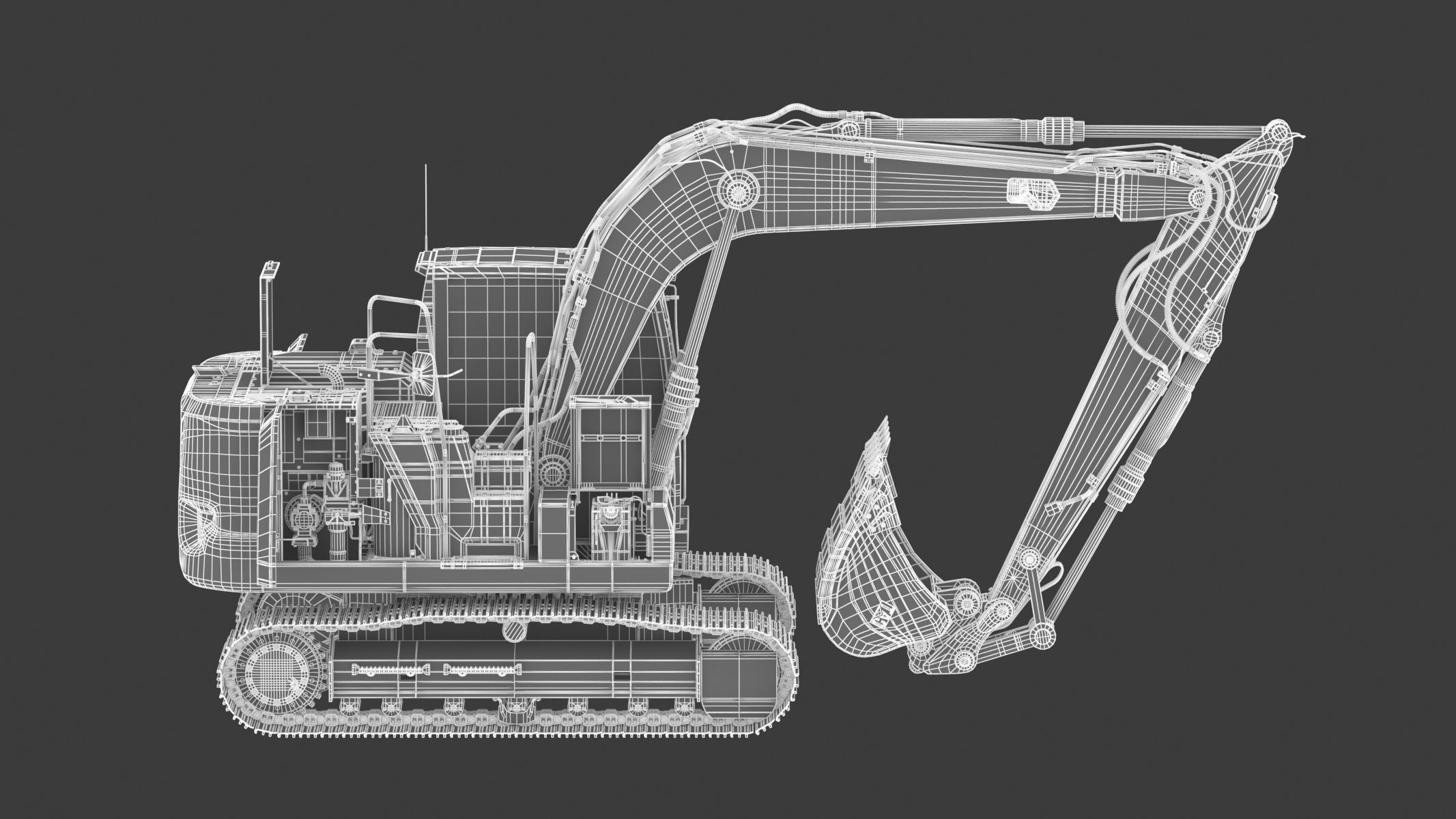 CAT 313GC Excavator 3D model_27