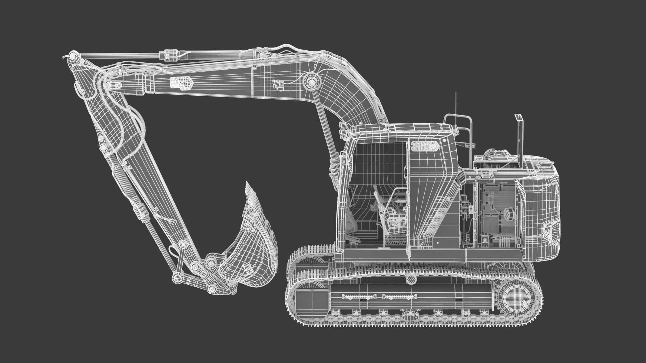 CAT 313GC Excavator 3D model_23