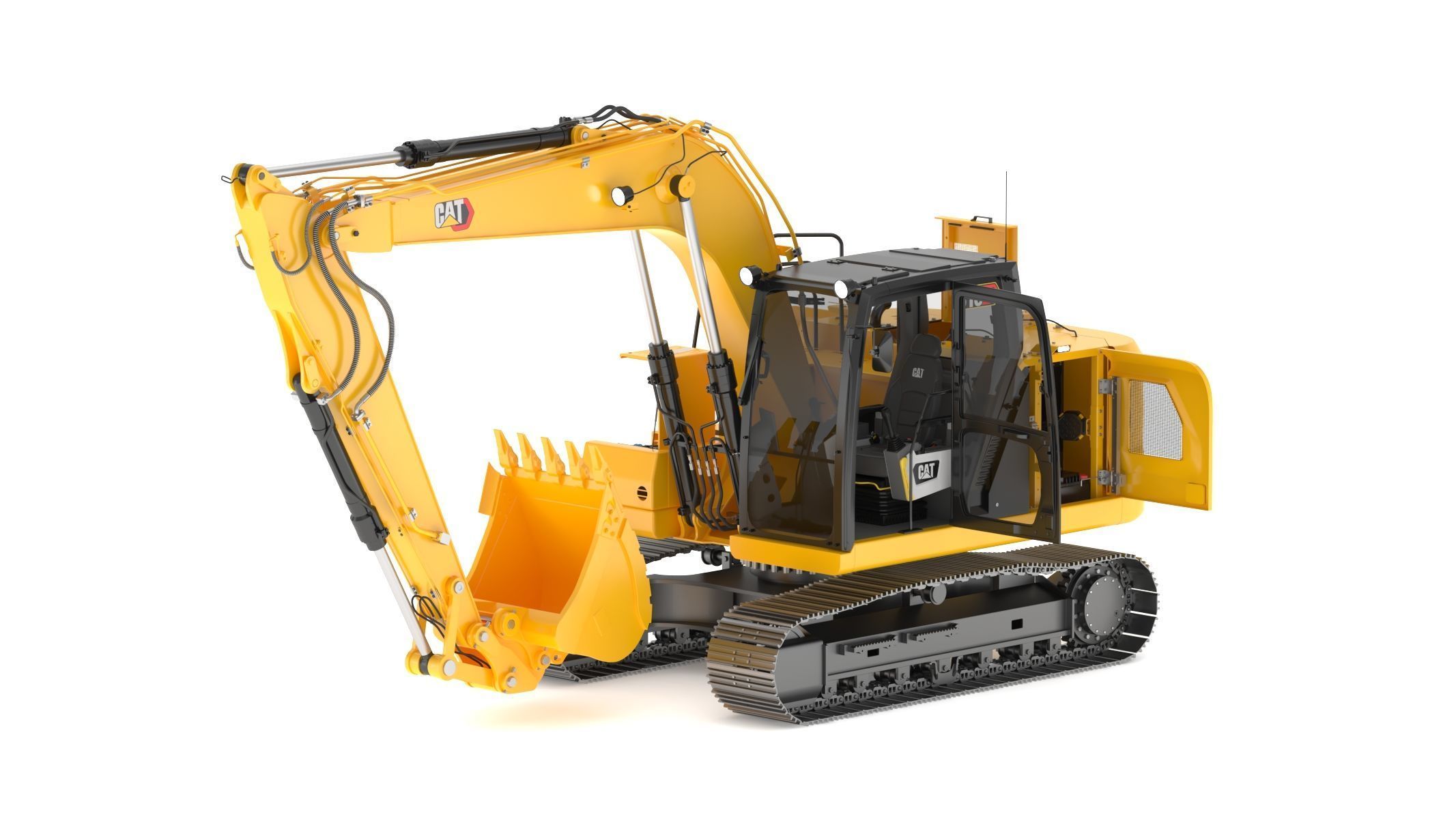 CAT 313GC Excavator 3D model_2