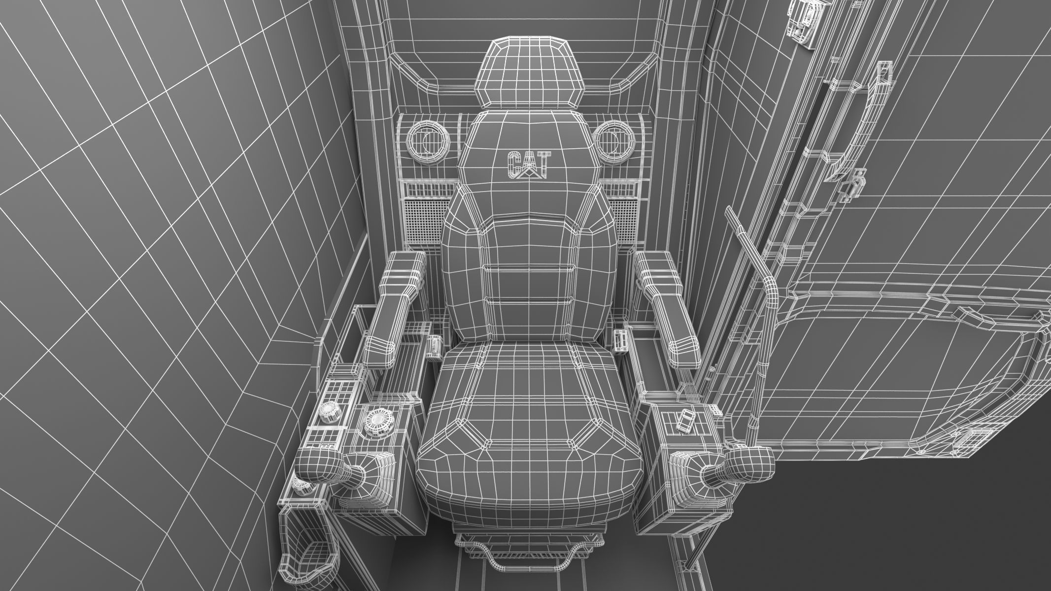 CAT 313GC Excavator 3D model_43