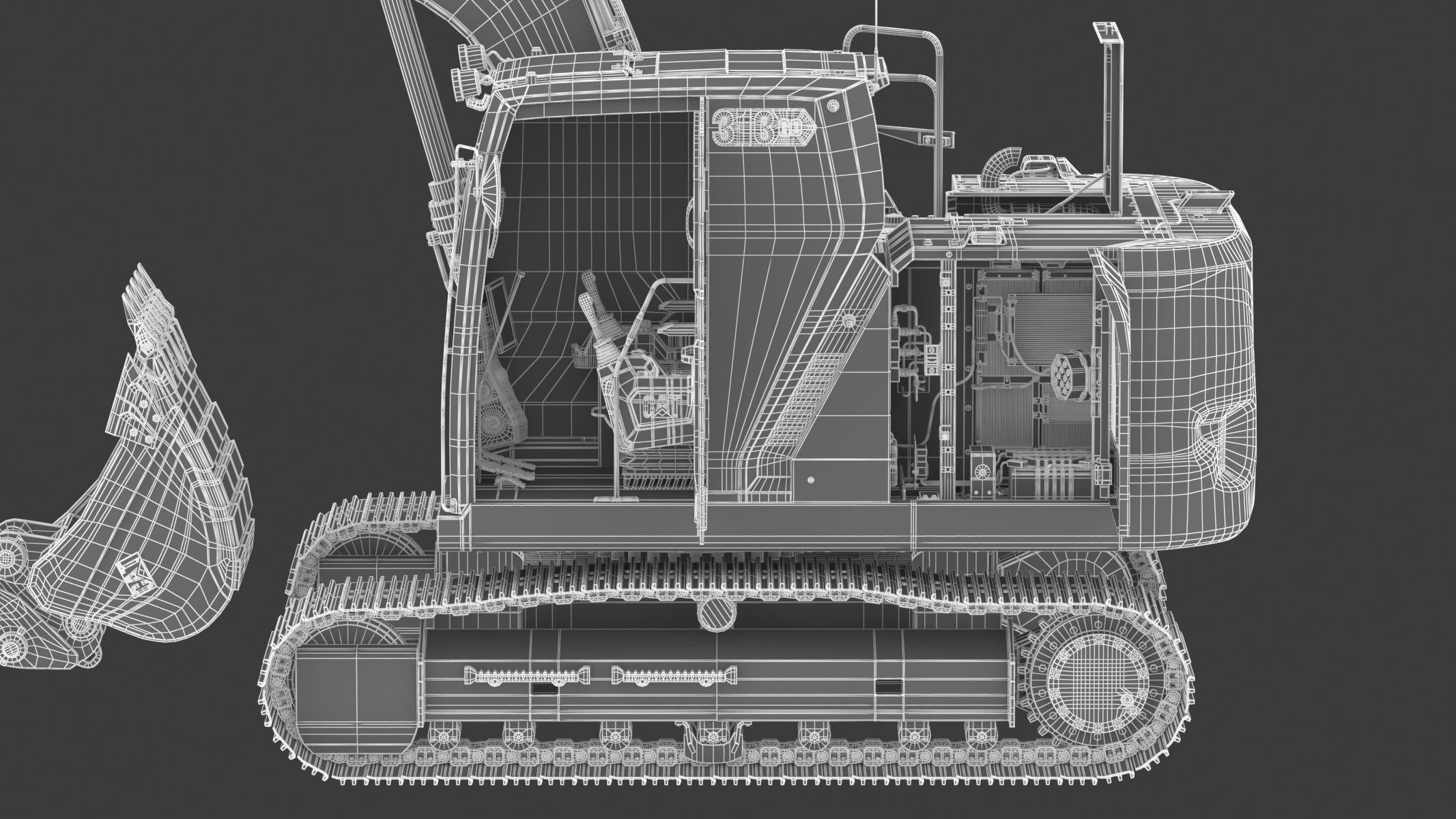 CAT 313GC Excavator 3D model_33
