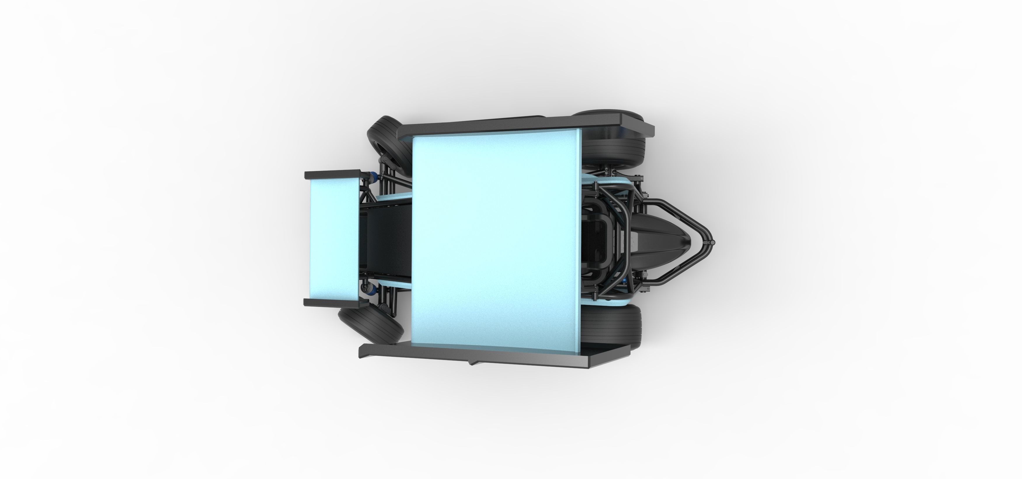 Winged 600 Micro sprint car while turning Scale 1 to 25 3D print model_11