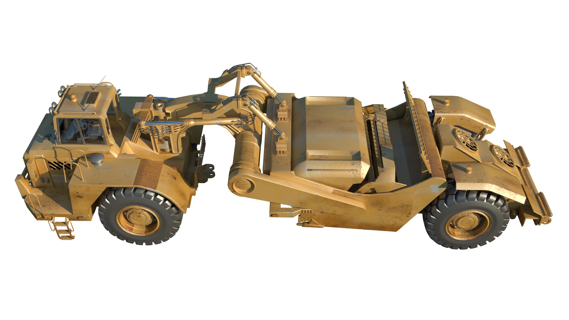 Tractor Scraper 3D model_4