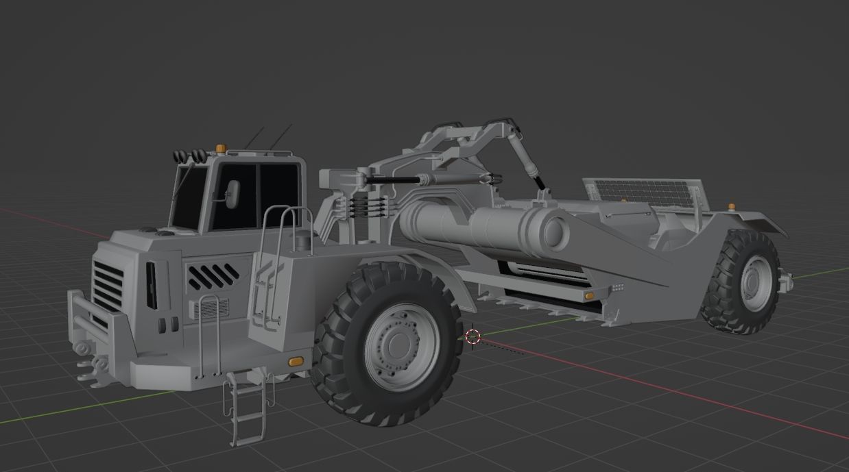 Tractor Scraper 3D model_6