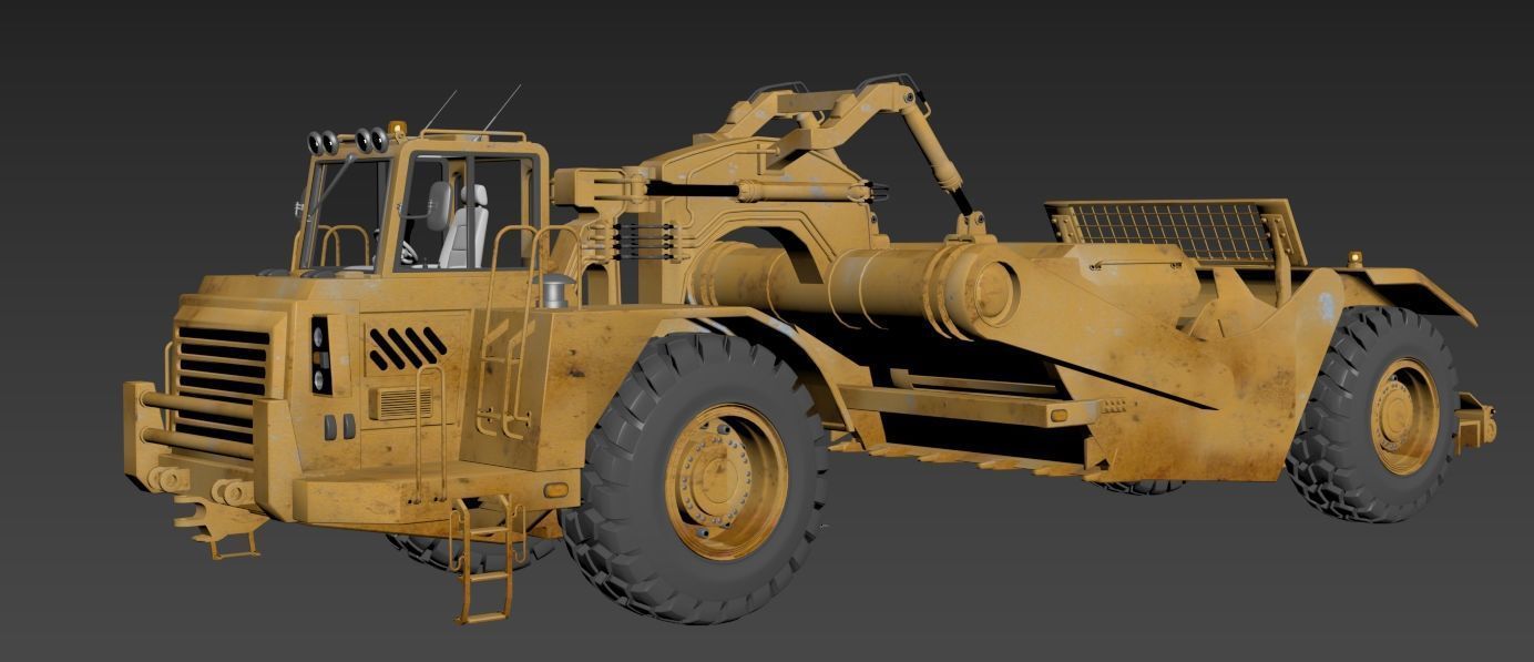 Tractor Scraper 3D model_9