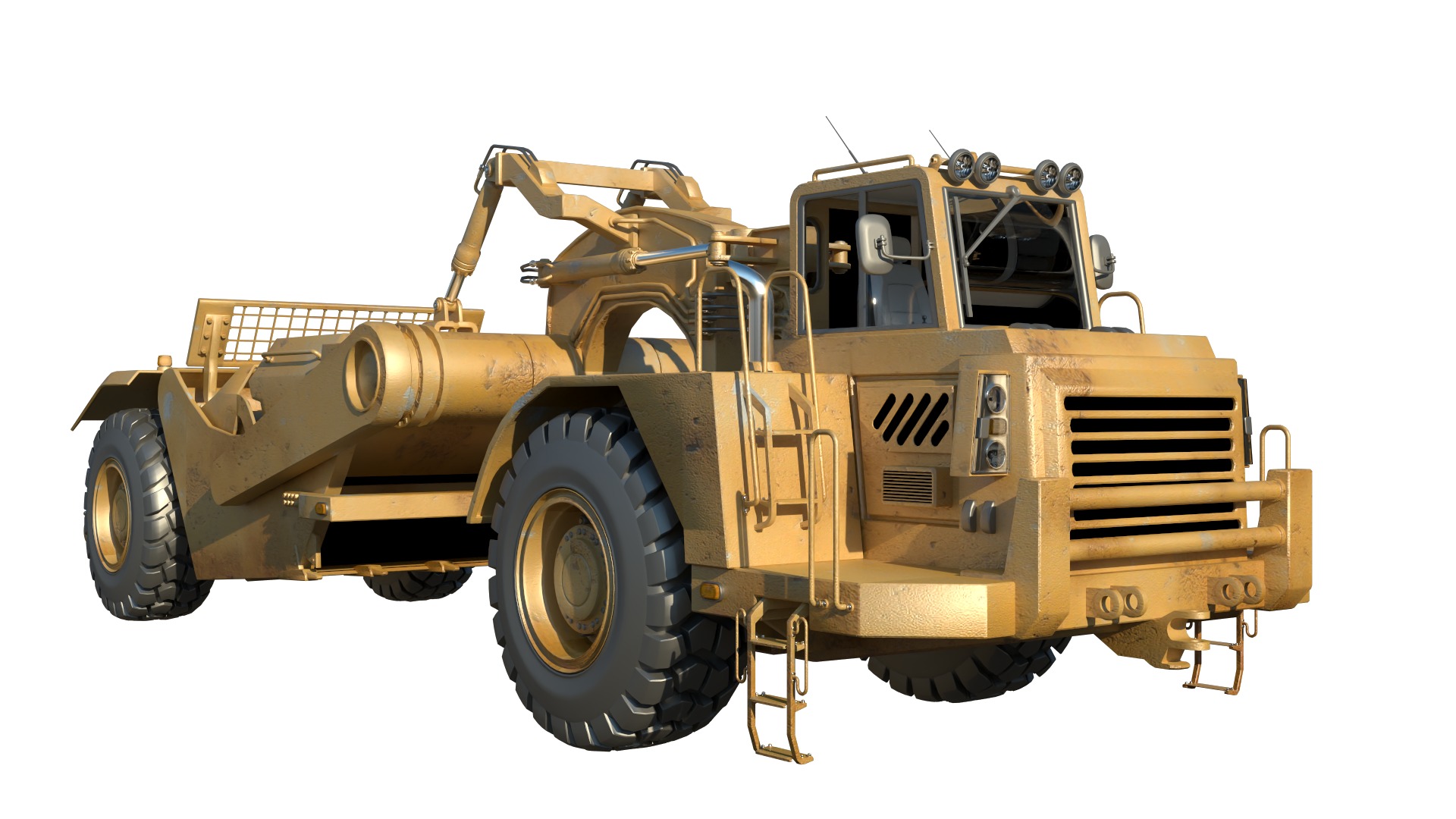 Tractor Scraper 3D model_2