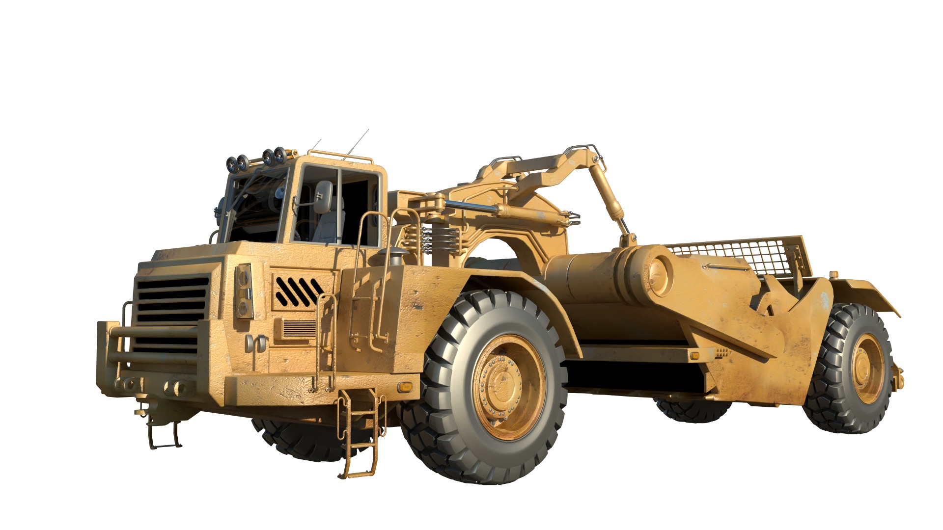 Tractor Scraper 3D model_5