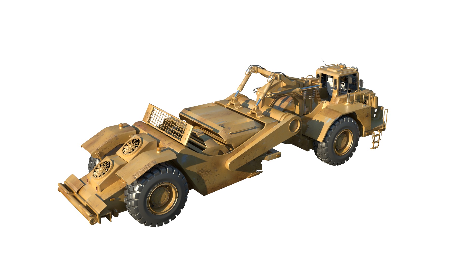 Tractor Scraper 3D model_1