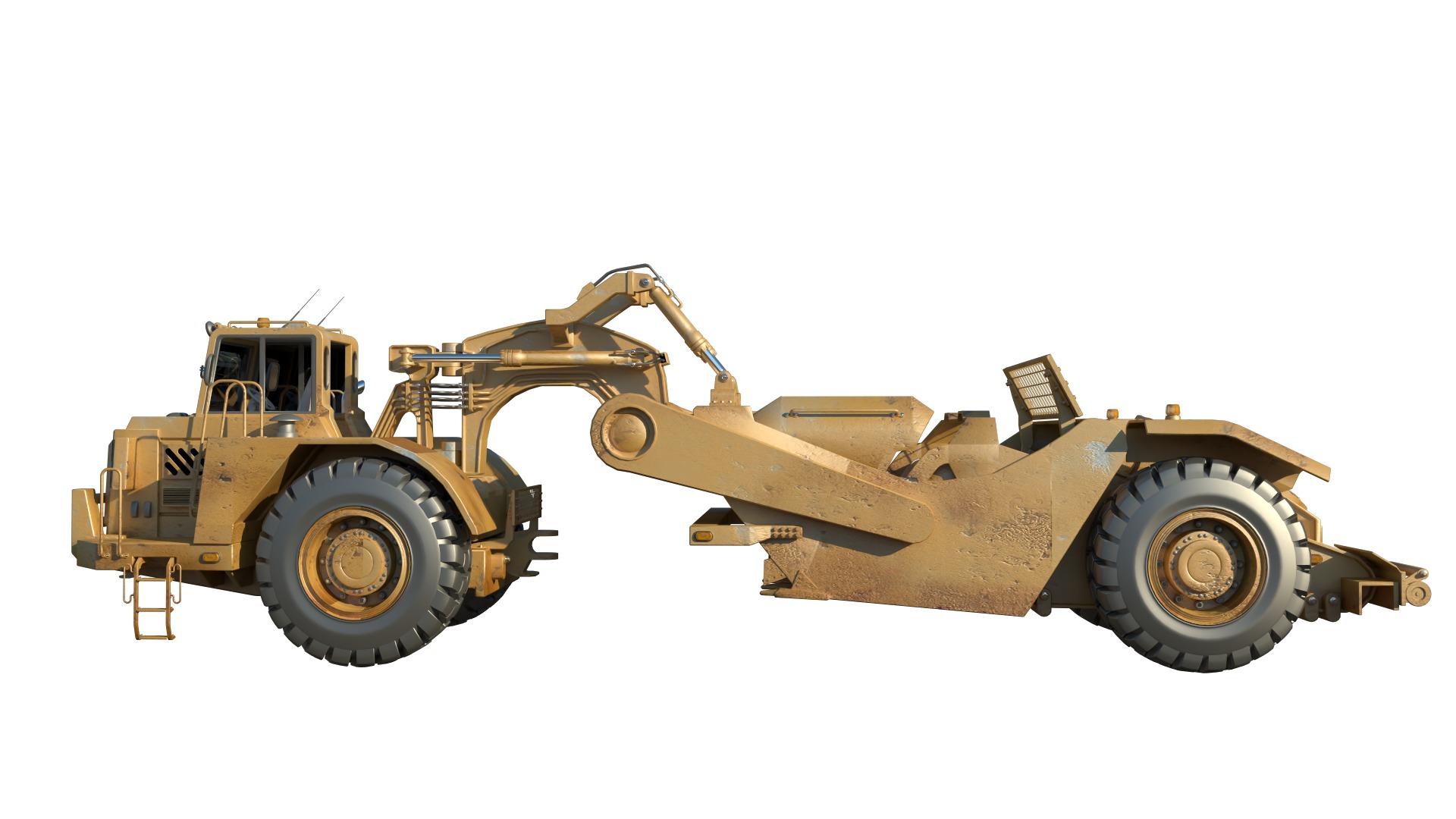 Tractor Scraper 3D model_3