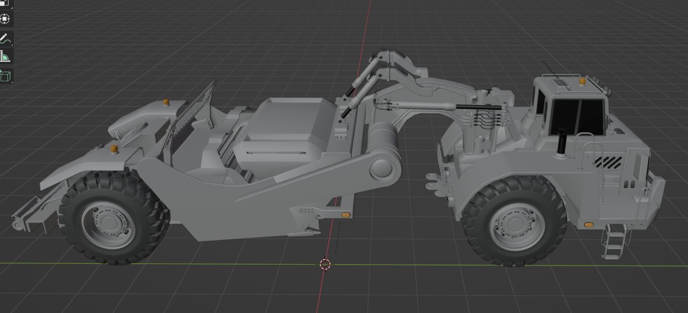 Tractor Scraper 3D model_7