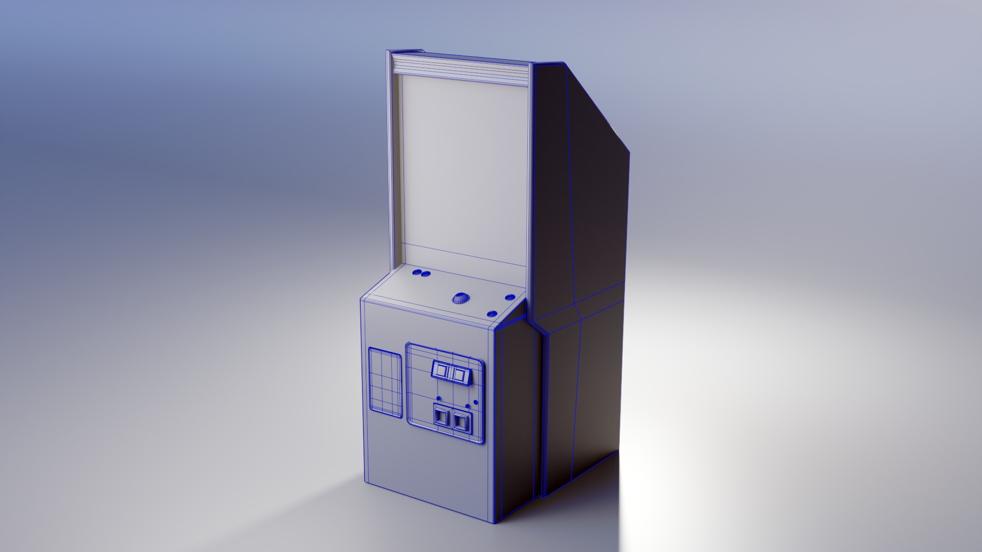 Video Game Machines Pack01 Low-poly 3D model_7