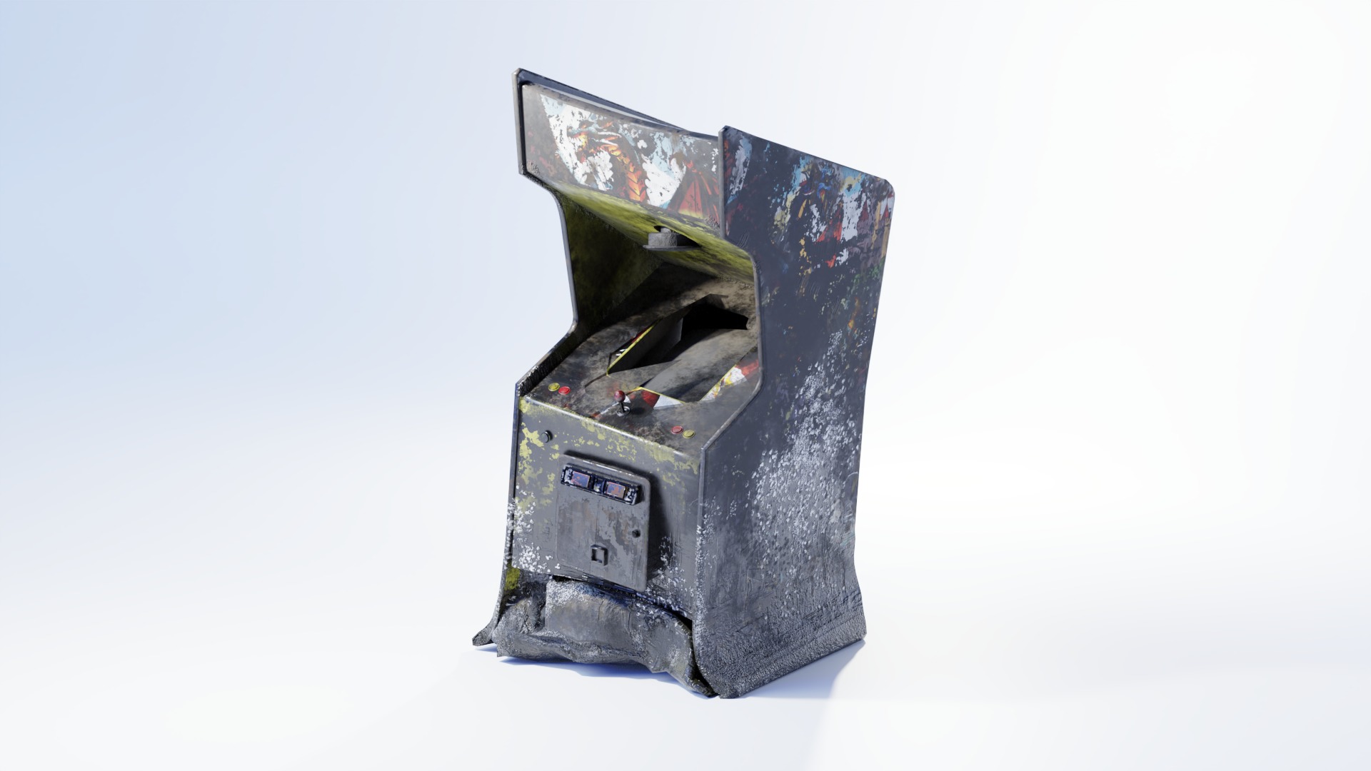 Video Game Machines Pack01 Low-poly 3D model_11