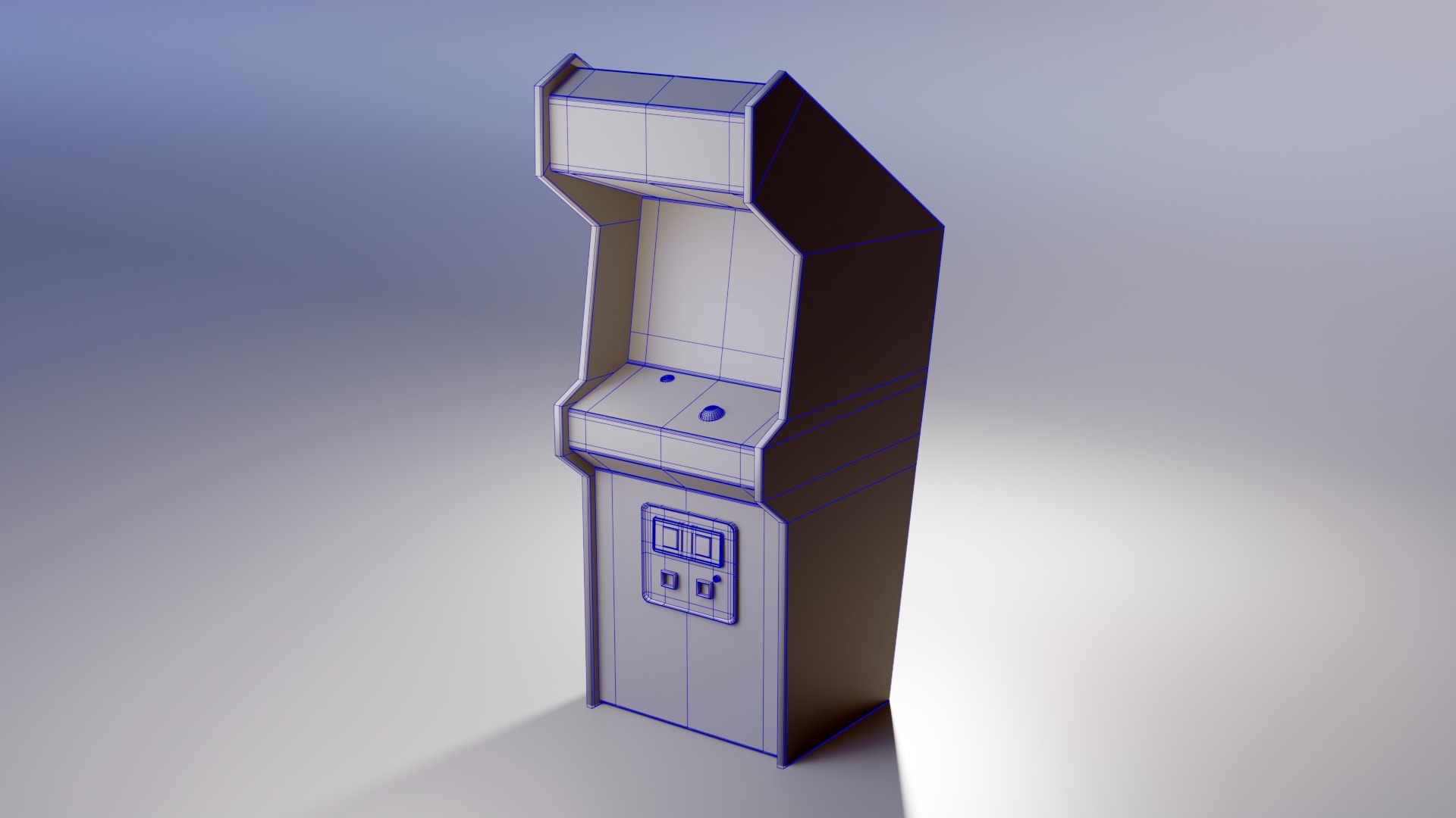 Video Game Machines Pack01 Low-poly 3D model_10