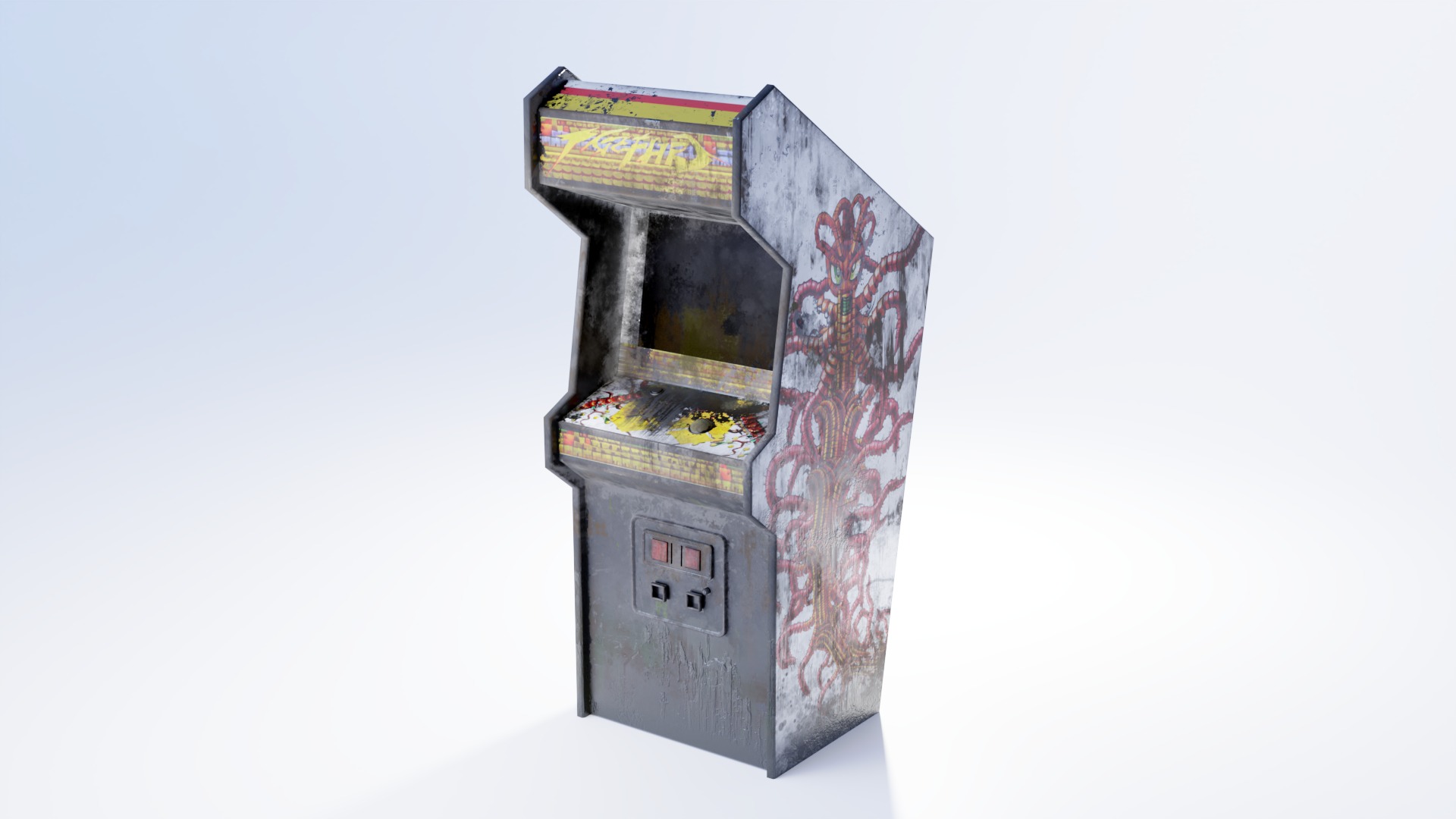 Video Game Machines Pack01 Low-poly 3D model_9