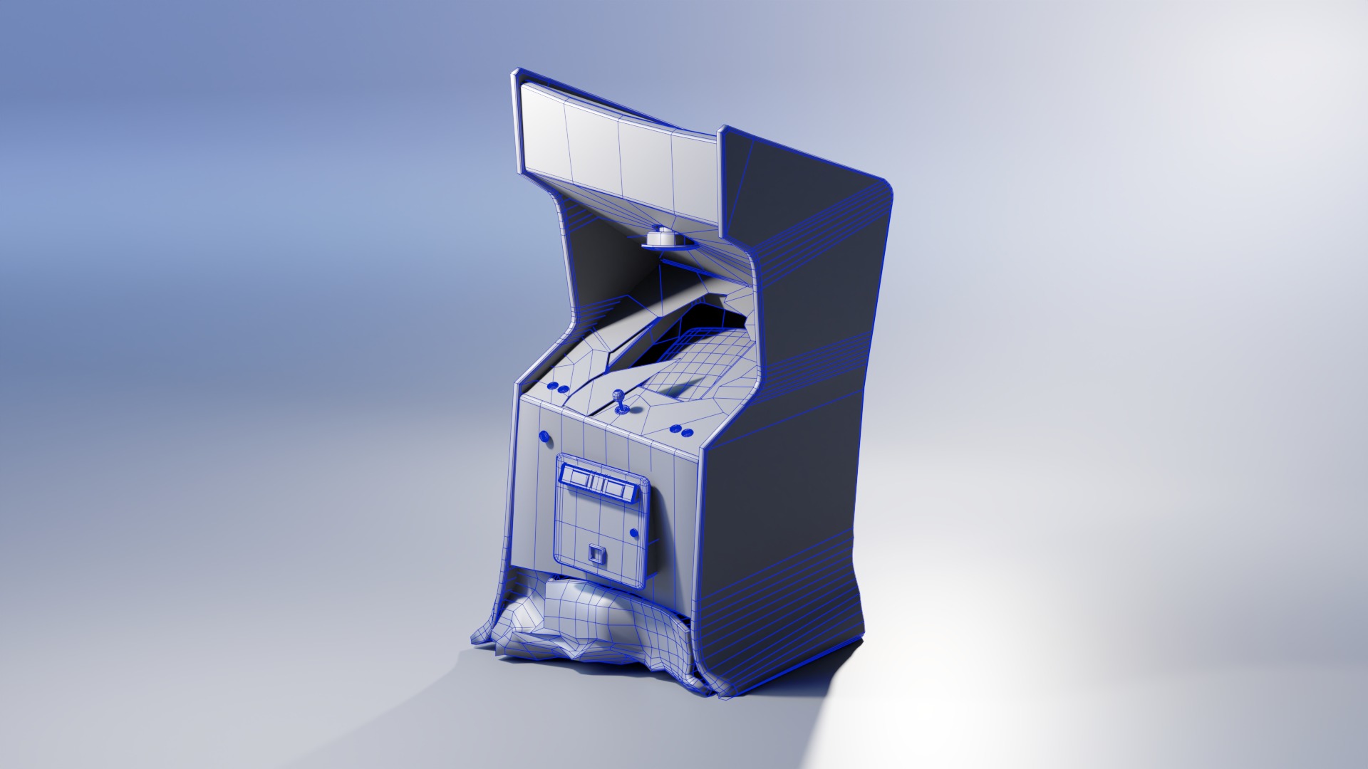 Video Game Machines Pack01 Low-poly 3D model_12