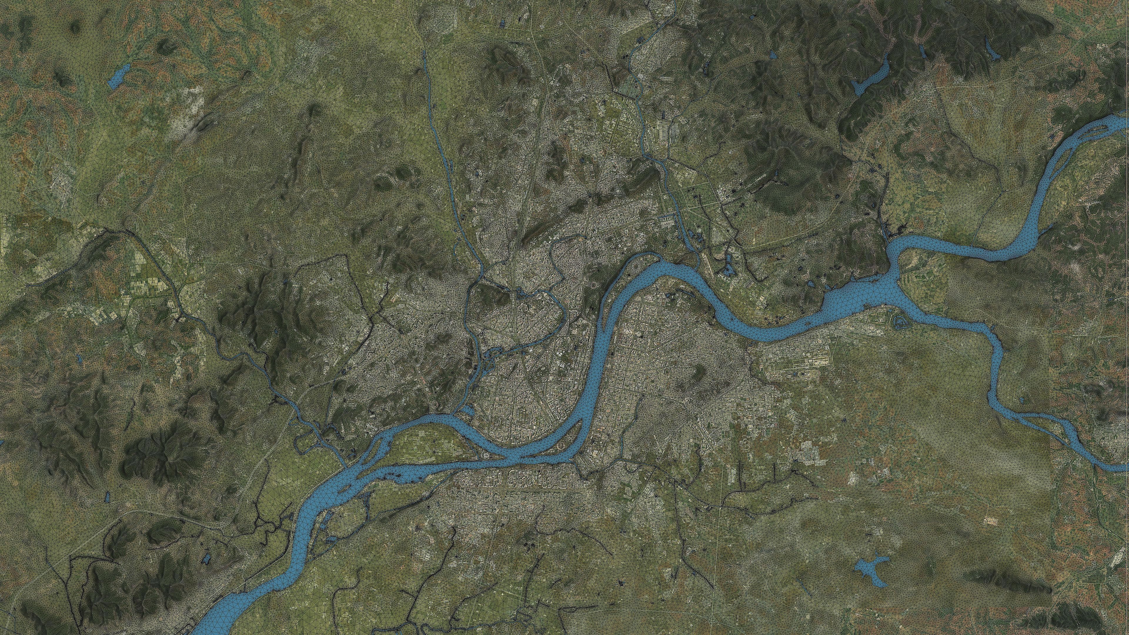 Pyongyang - 3D City Topography Terrain 3D Model Collection_16