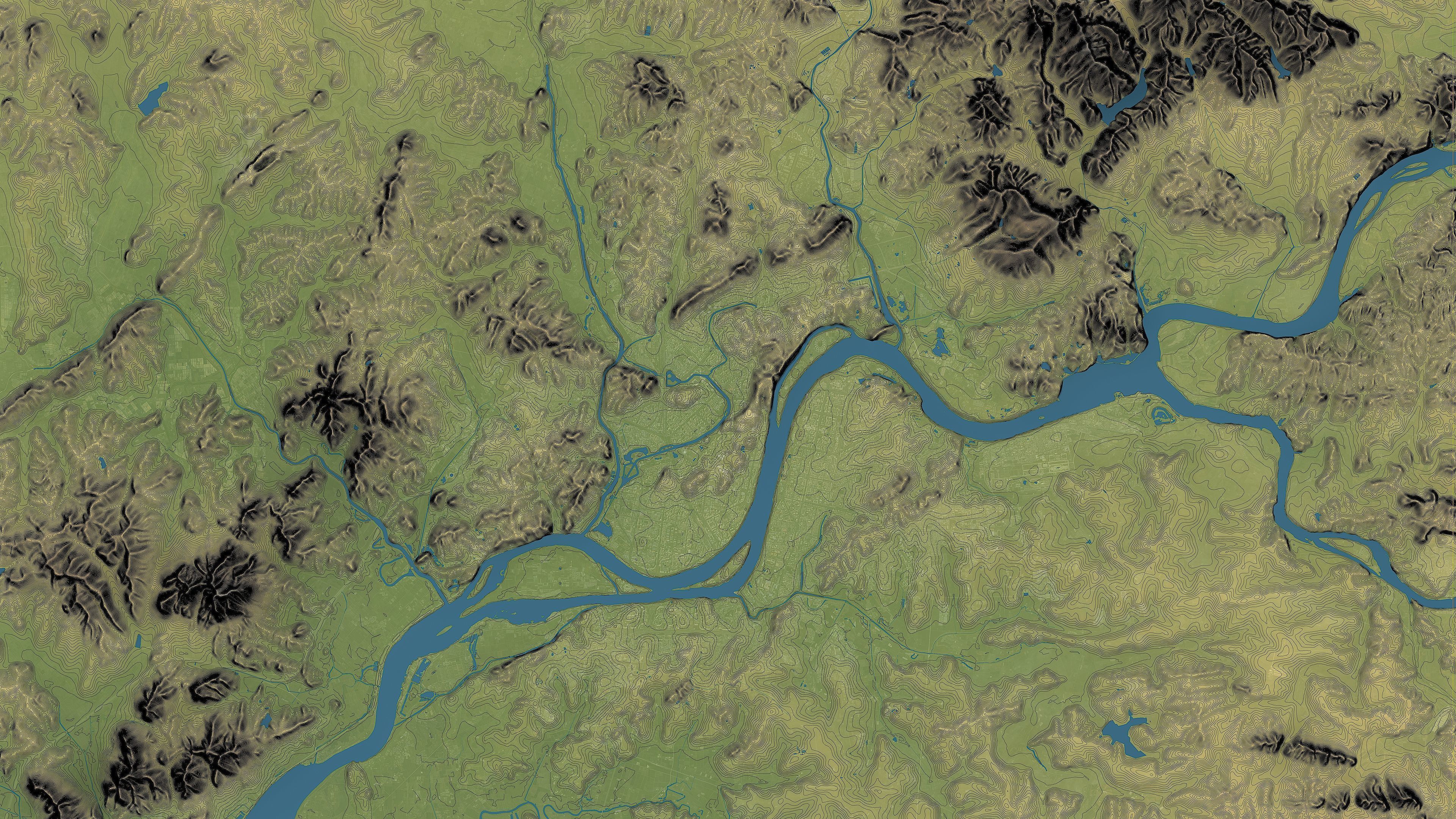Pyongyang - 3D City Topography Terrain 3D Model Collection_14