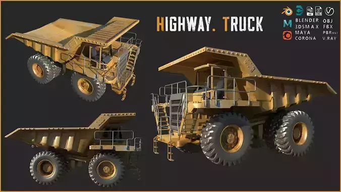 Highway Truck 3D model